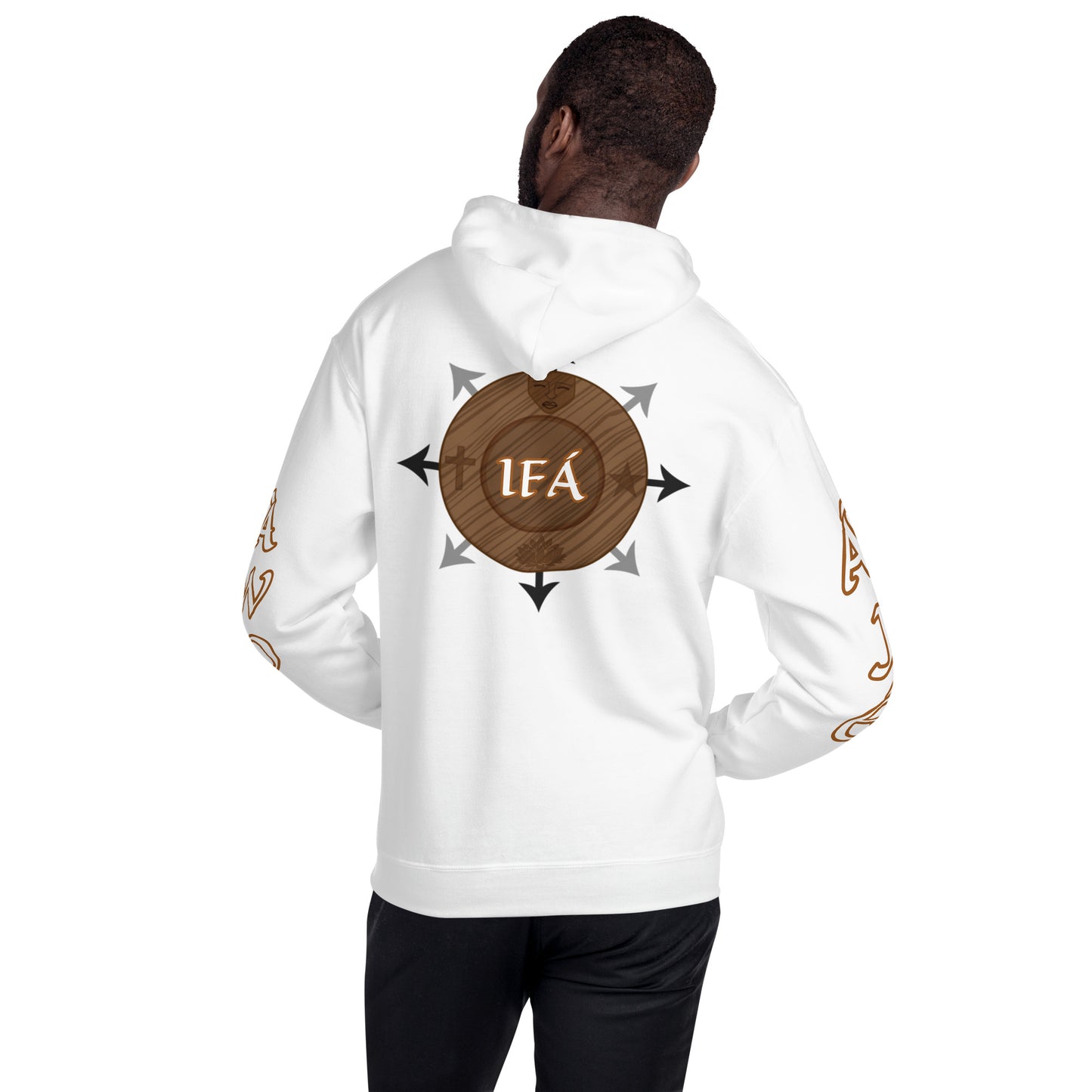 Egbe Ire Awo 2 Logo White Unisex Hoodie