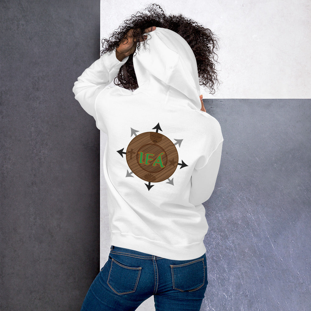 Egbe iré awo logo embroidered Orunmila IFA Isese Unisex Hoodie