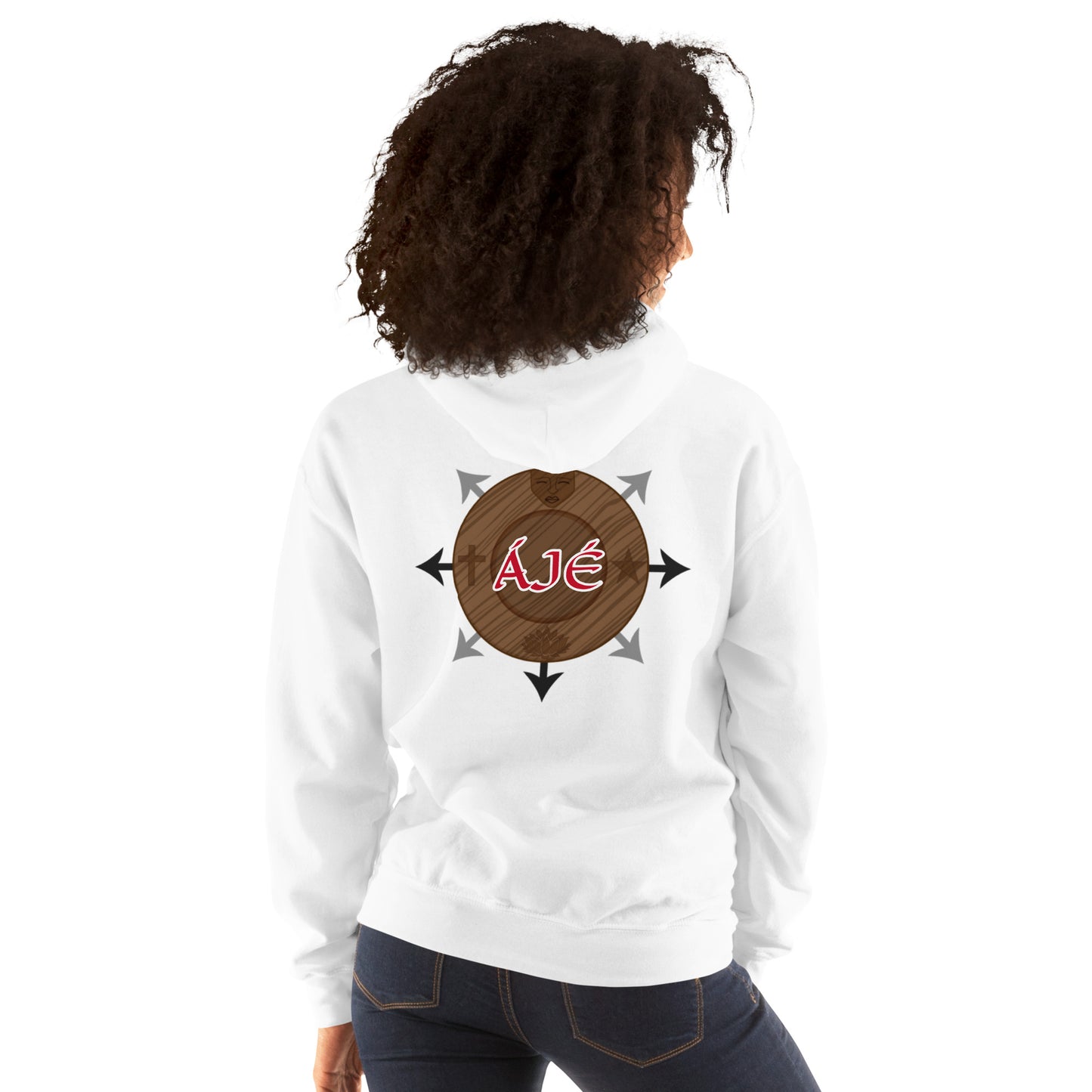 Egbe Iré ÀWO Logo Orunmila embroidered Aje 4 Unisex Hoodie