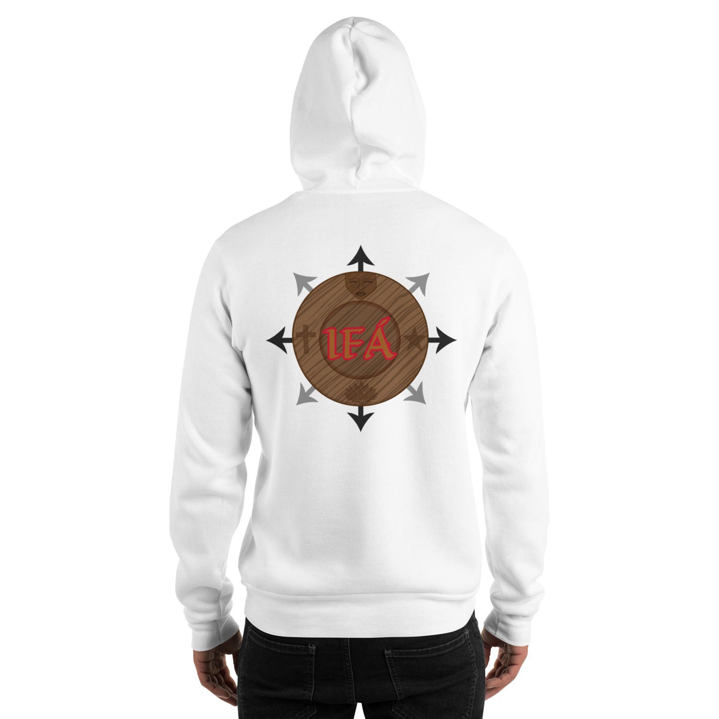 Egbe Iré ÀWO Logo Orunmila embroidered IFA  Gold/Red Unisex Hoodie