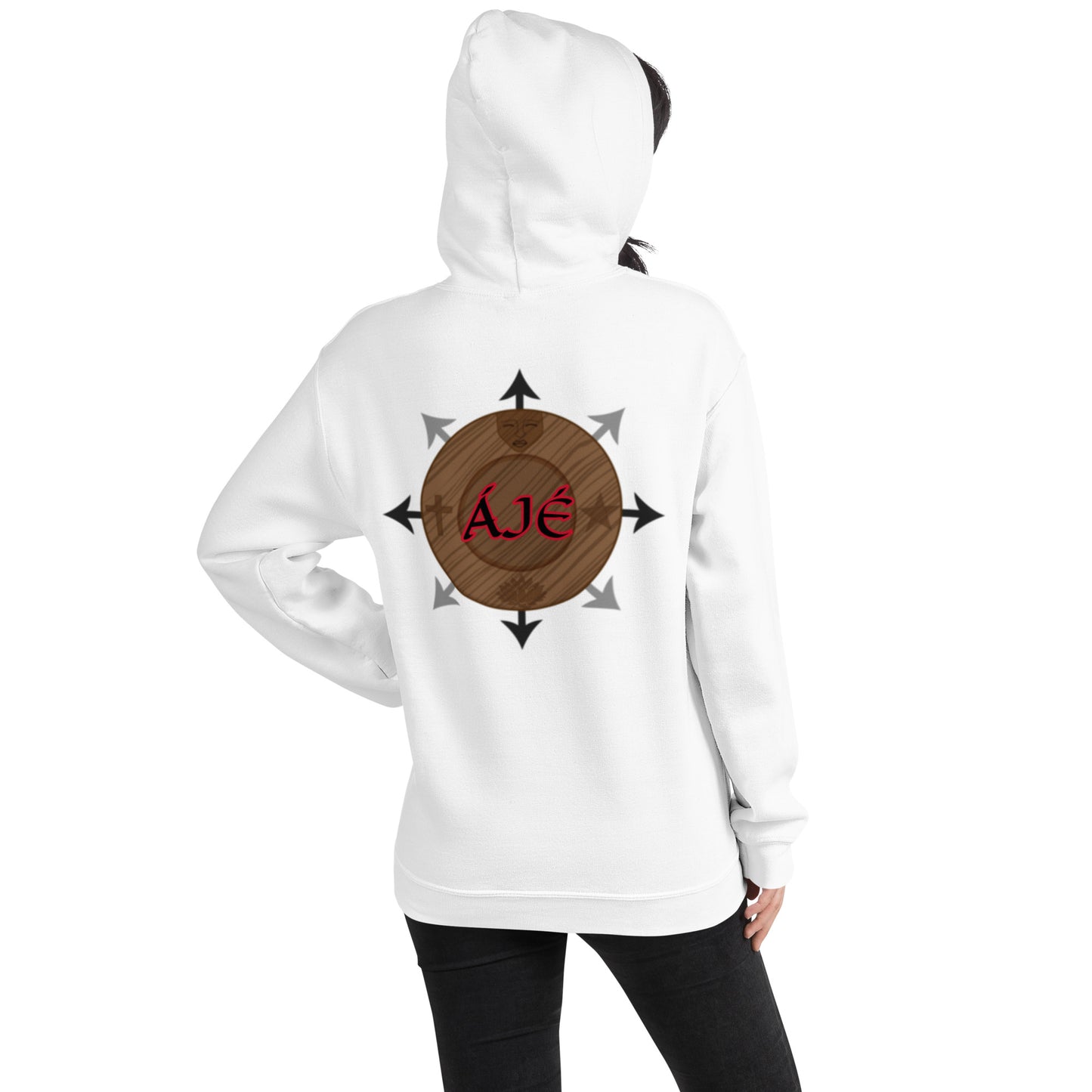 Egbe Iré ÀWO Logo Iyaami embroidered Aje 5 Unisex Hoodie