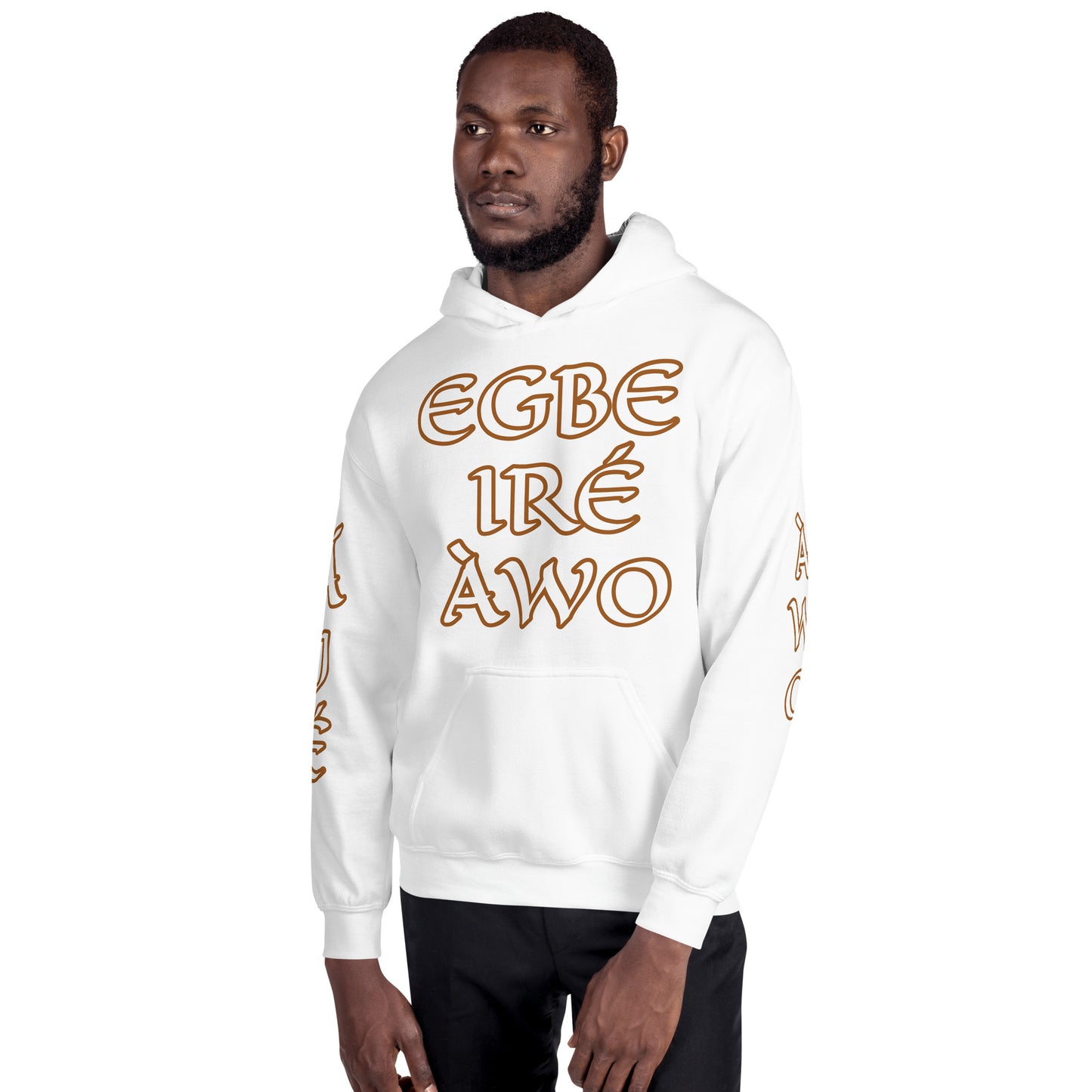 Egbe Ire Awo 2 Logo White Unisex Hoodie