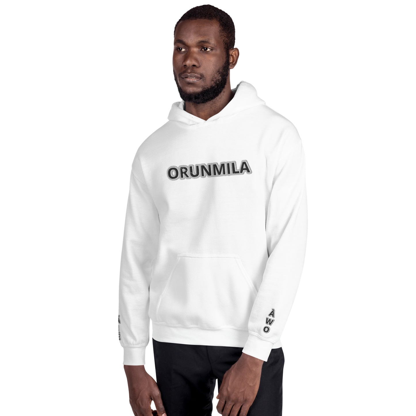 Egbe Iré ÀWO Logo Orunmila embroidered Aje 3 Unisex Hoodie