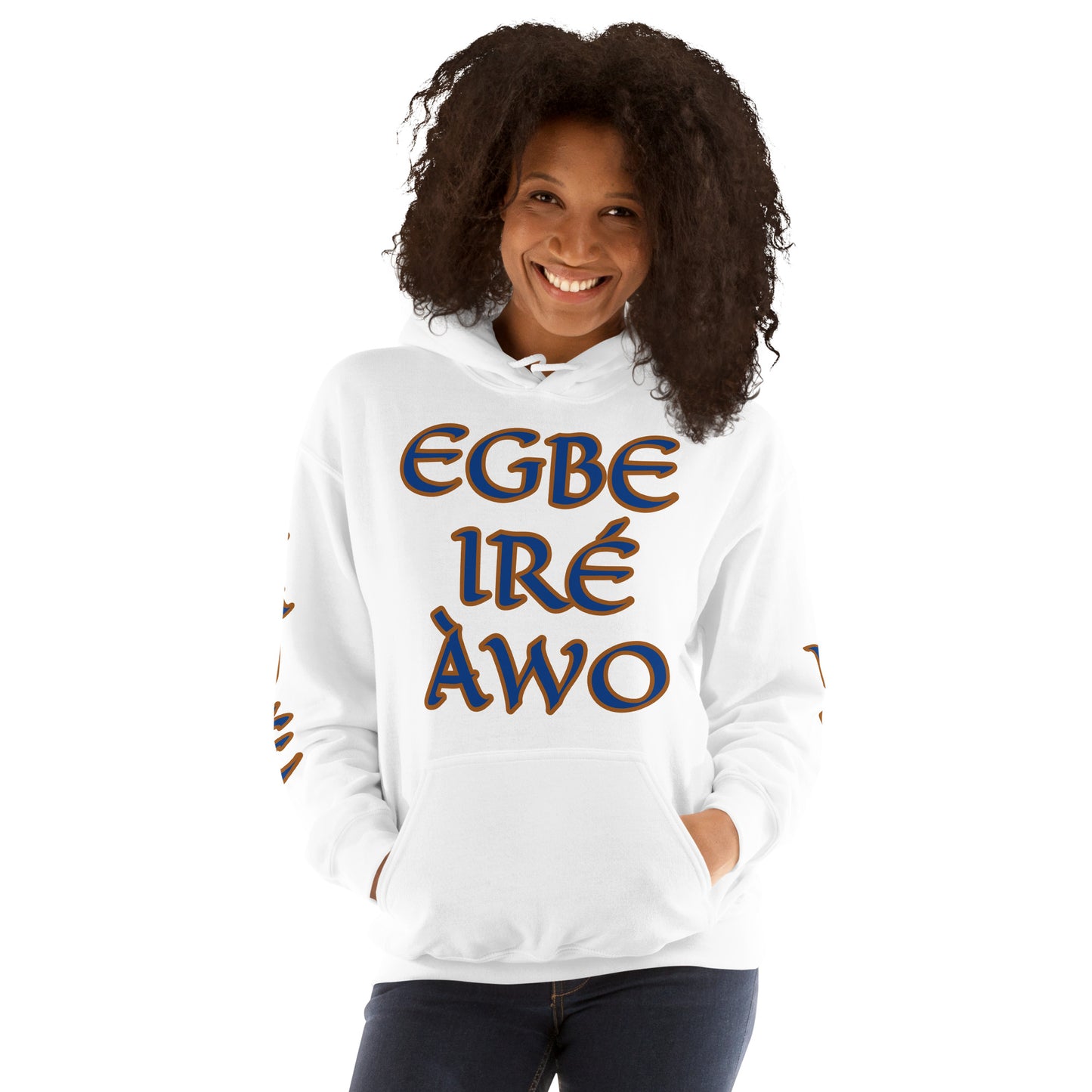 Egbe Ire Awo 2 Logo Blue Unisex Hoodie