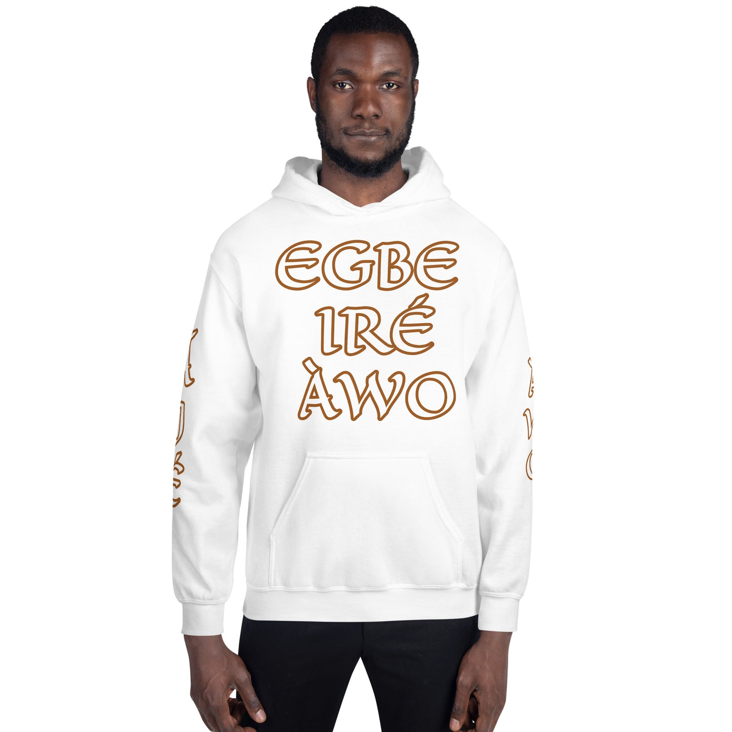 Egbe Ire Awo 2 Logo White Unisex Hoodie