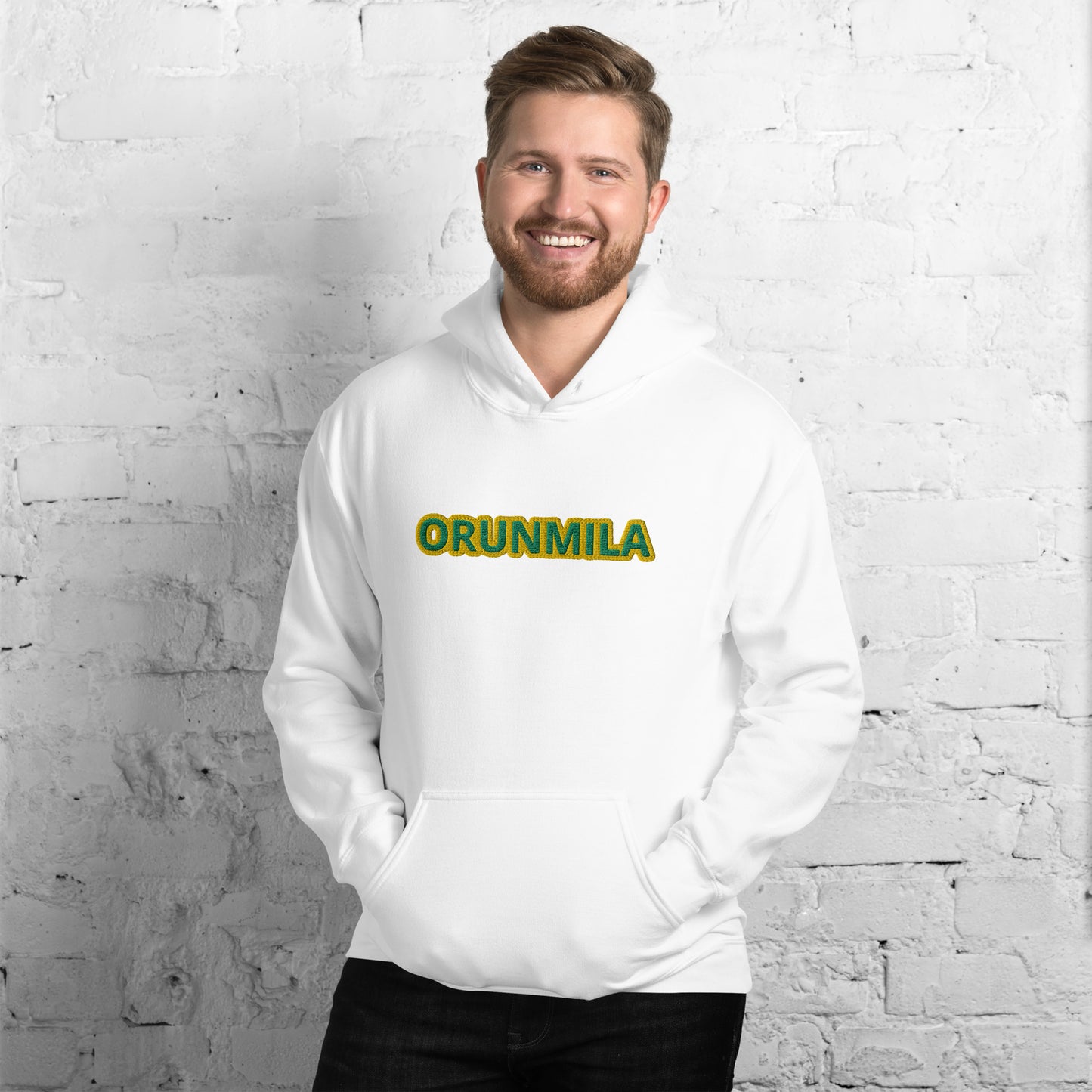 Egbe Iré Àwo Logo IFA Lucumi Orunmila embroidered Unisex Hoodie