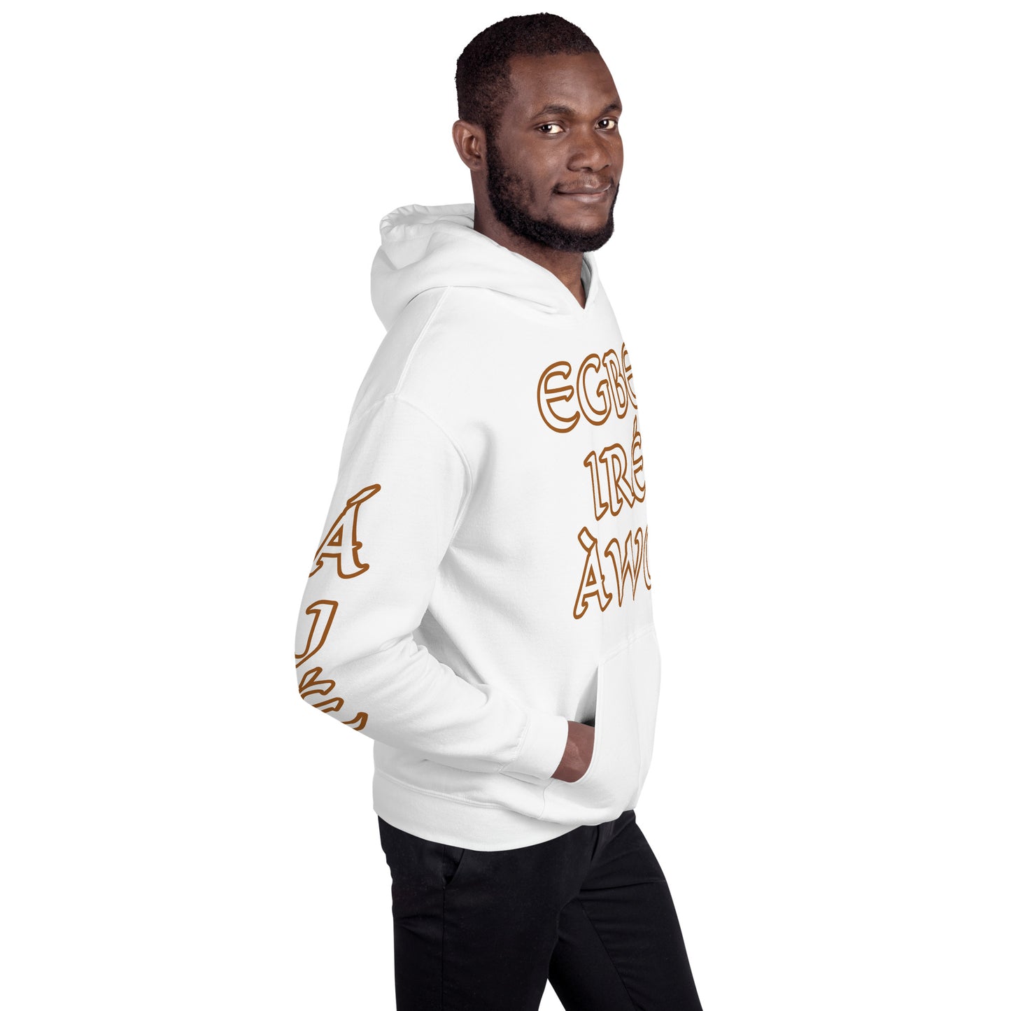 Egbe Ire Awo 2 Logo White Unisex Hoodie