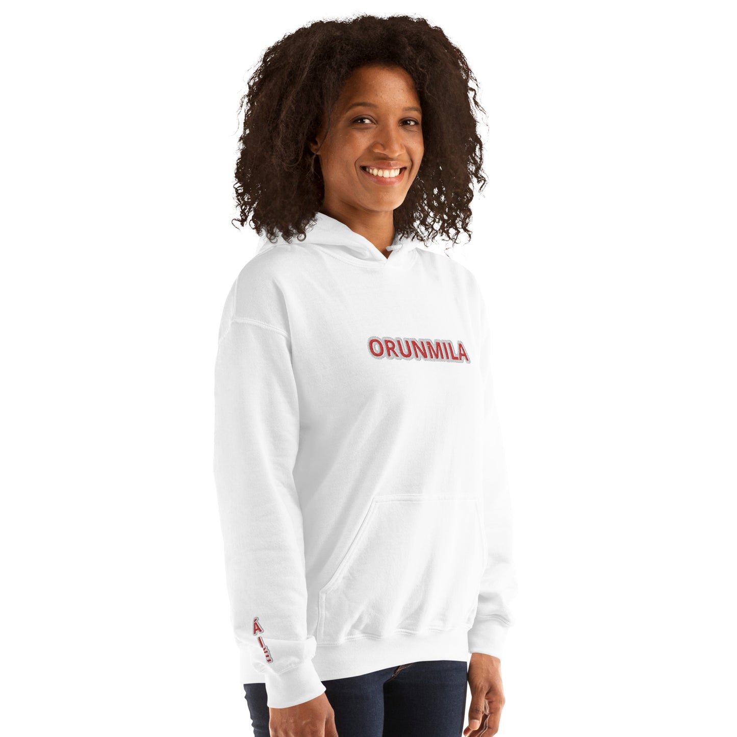 Egbe Iré ÀWO Logo Orunmila embroidered Aje 4 Unisex Hoodie