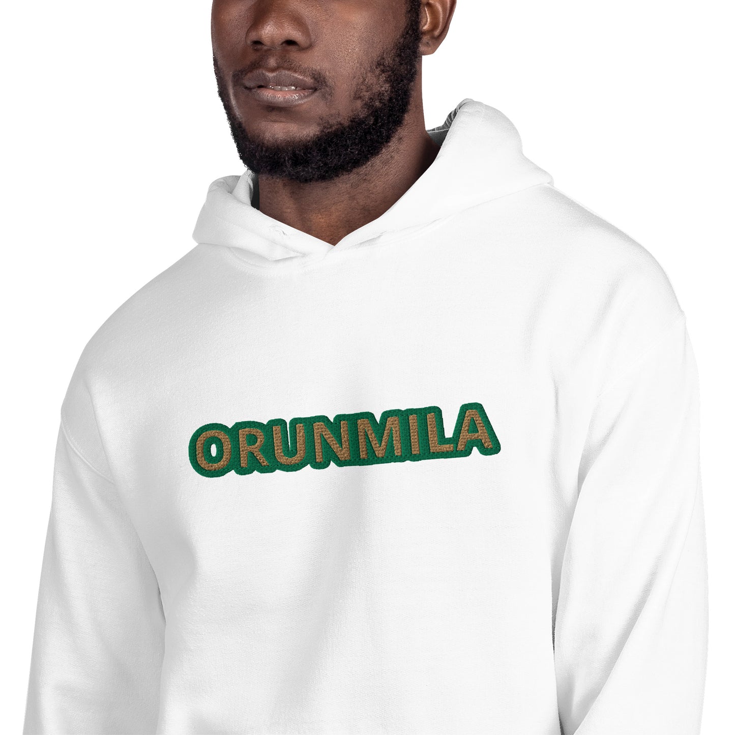 Egbe Iré ÀWO Logo Orunmila embroidered IFA Isese Reverse Unisex Hoodie