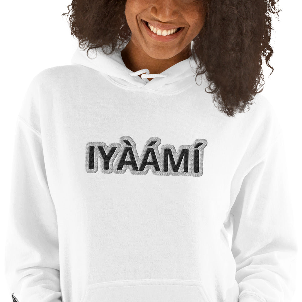 Egbe Iré ÀWO Logo iyaami embroidered Aje 3 Unisex Hoodie