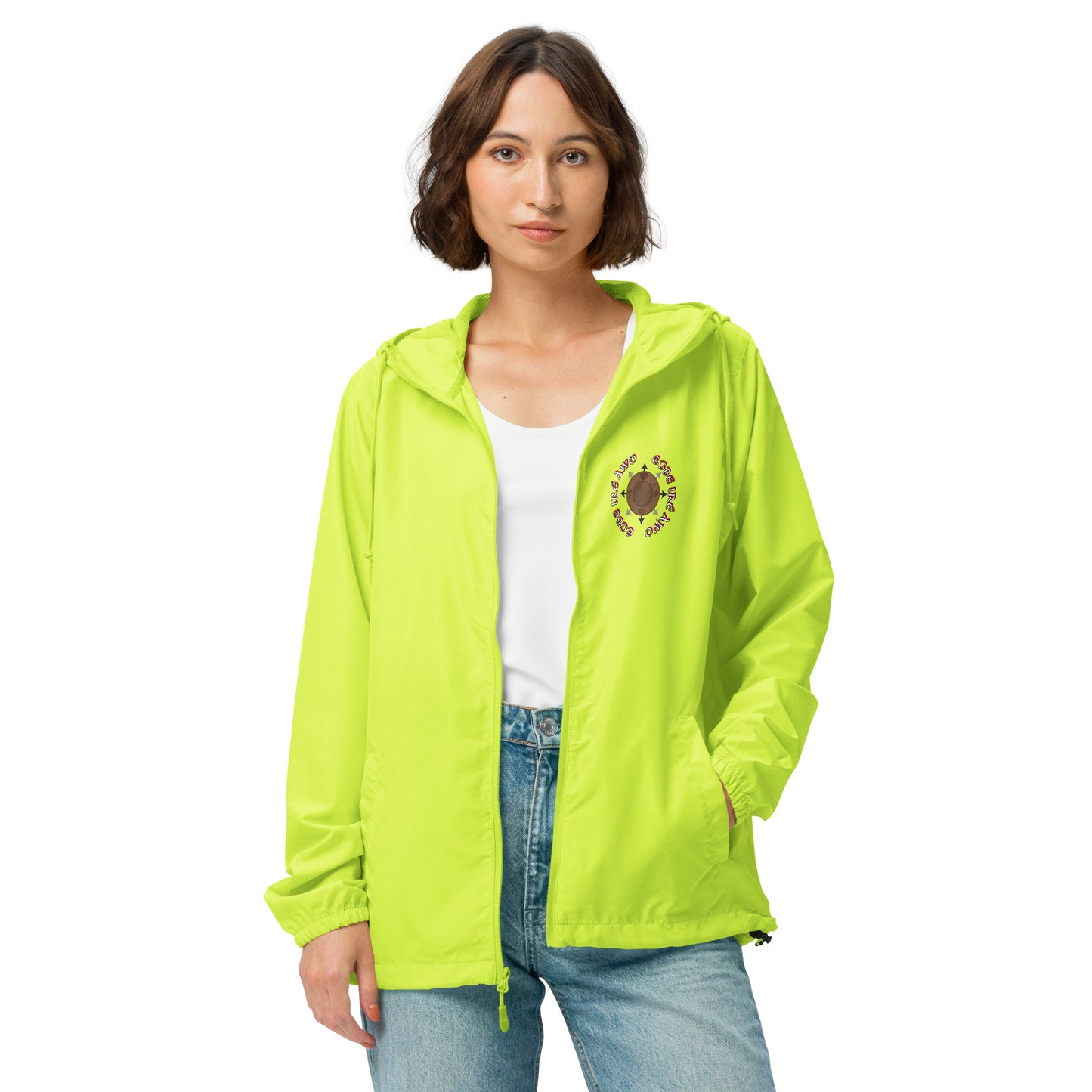 Egbe Logo Ifa Ájé 1 Unisex lightweight zip up windbreaker