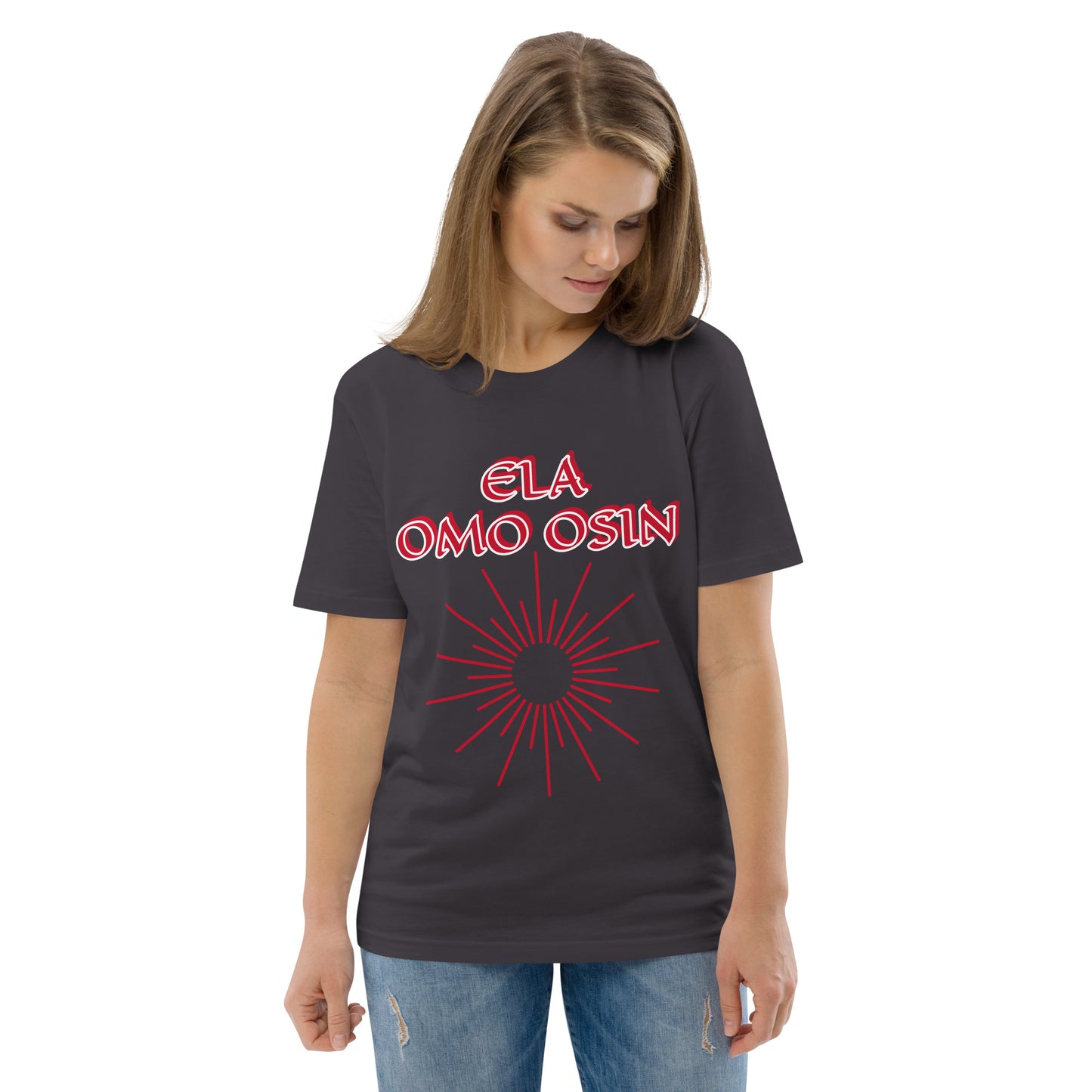 ELA Omo Osin Meji Red Unisex organic cotton t-shirt