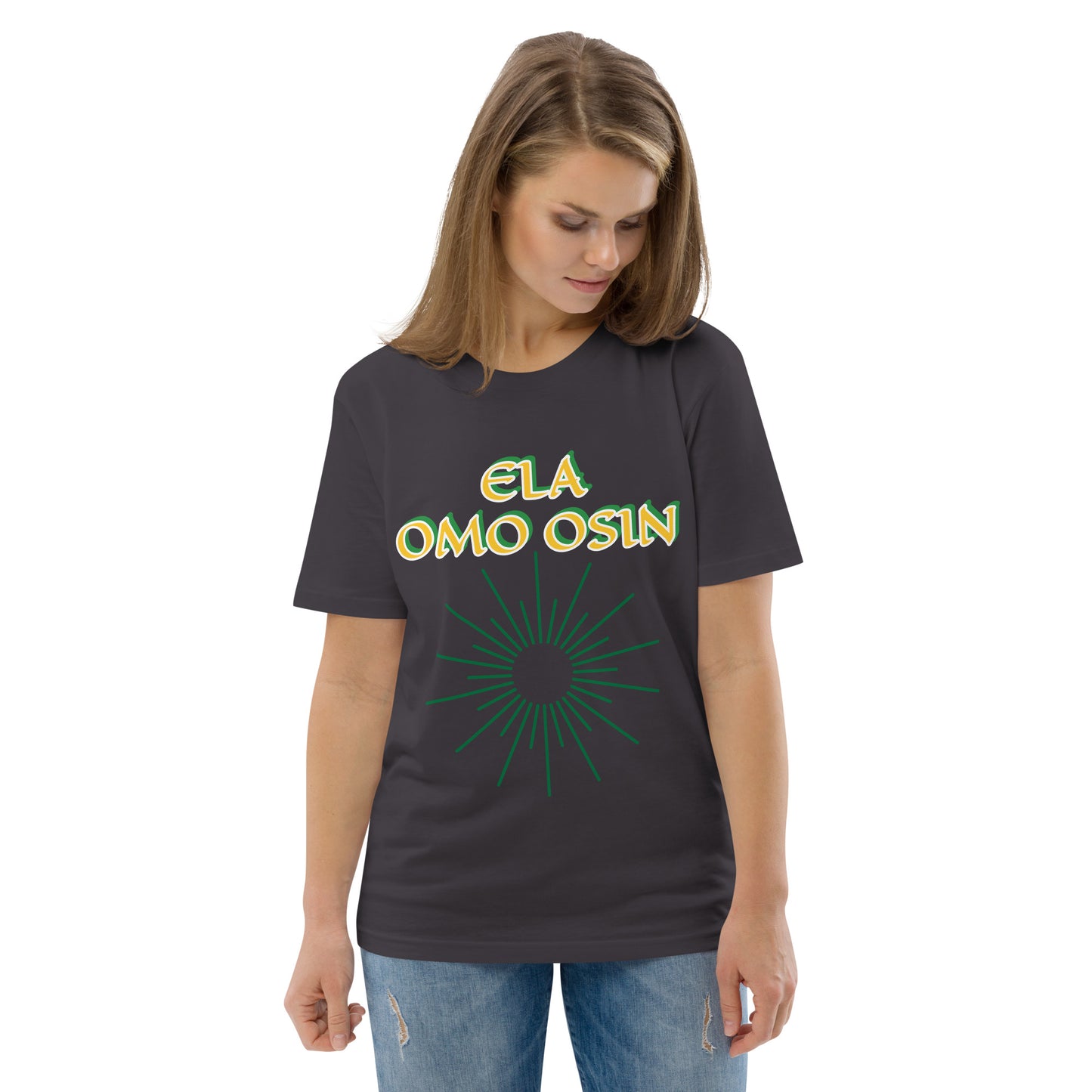 ELA Omo Osin Lucumi Reverse Unisex organic cotton t-shirt