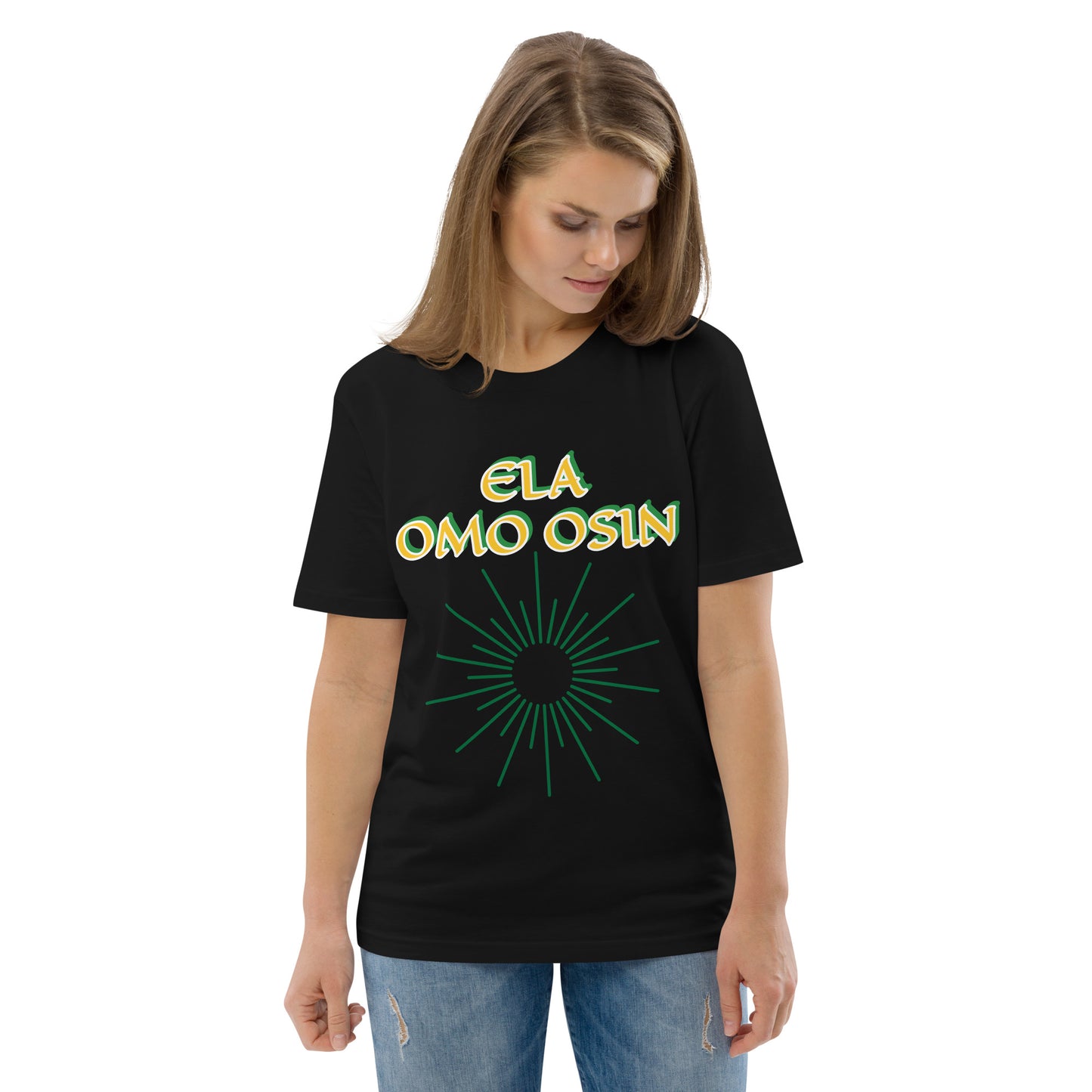 ELA Omo Osin Lucumi Reverse Unisex organic cotton t-shirt