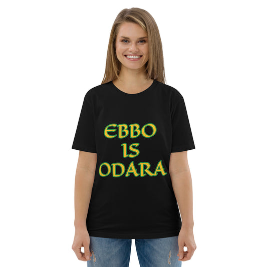 Ebbo is Odara Lucumi Reverse Unisex organic cotton t-shirt