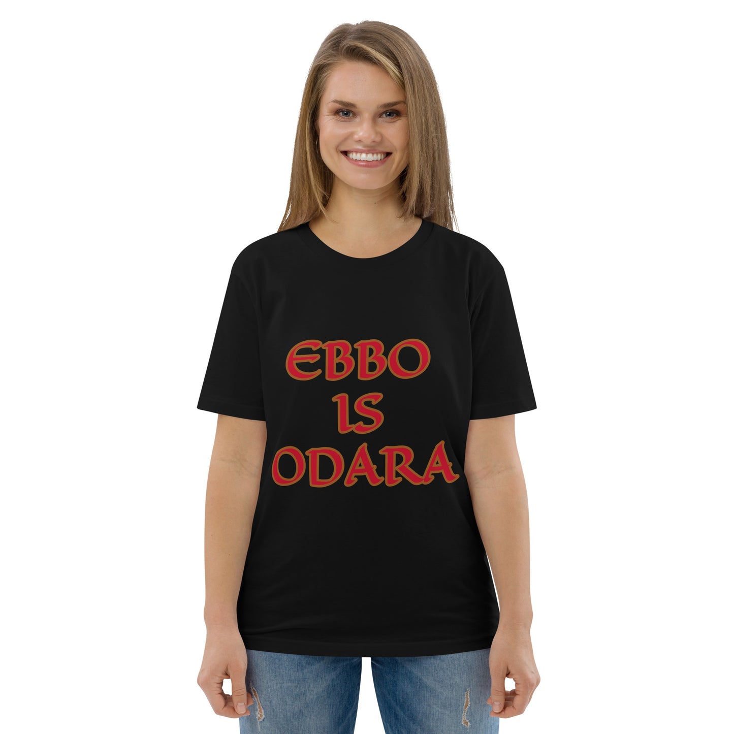 Ebbo is Odara Red Unisex organic cotton t-shirt