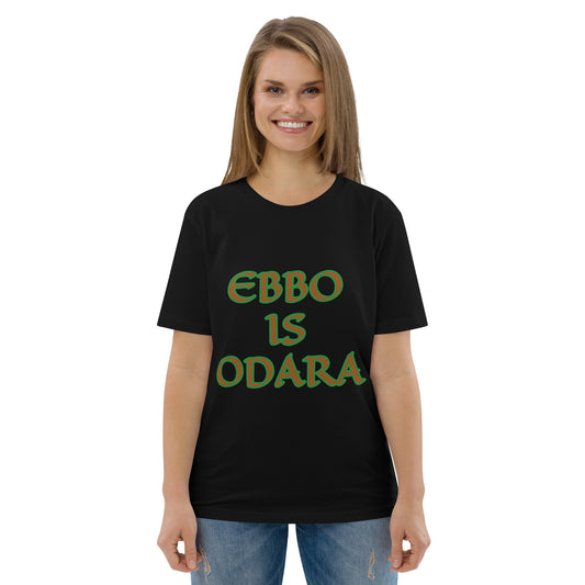 Ebbo is Odara Isese Reverse Unisex organic cotton t-shirt