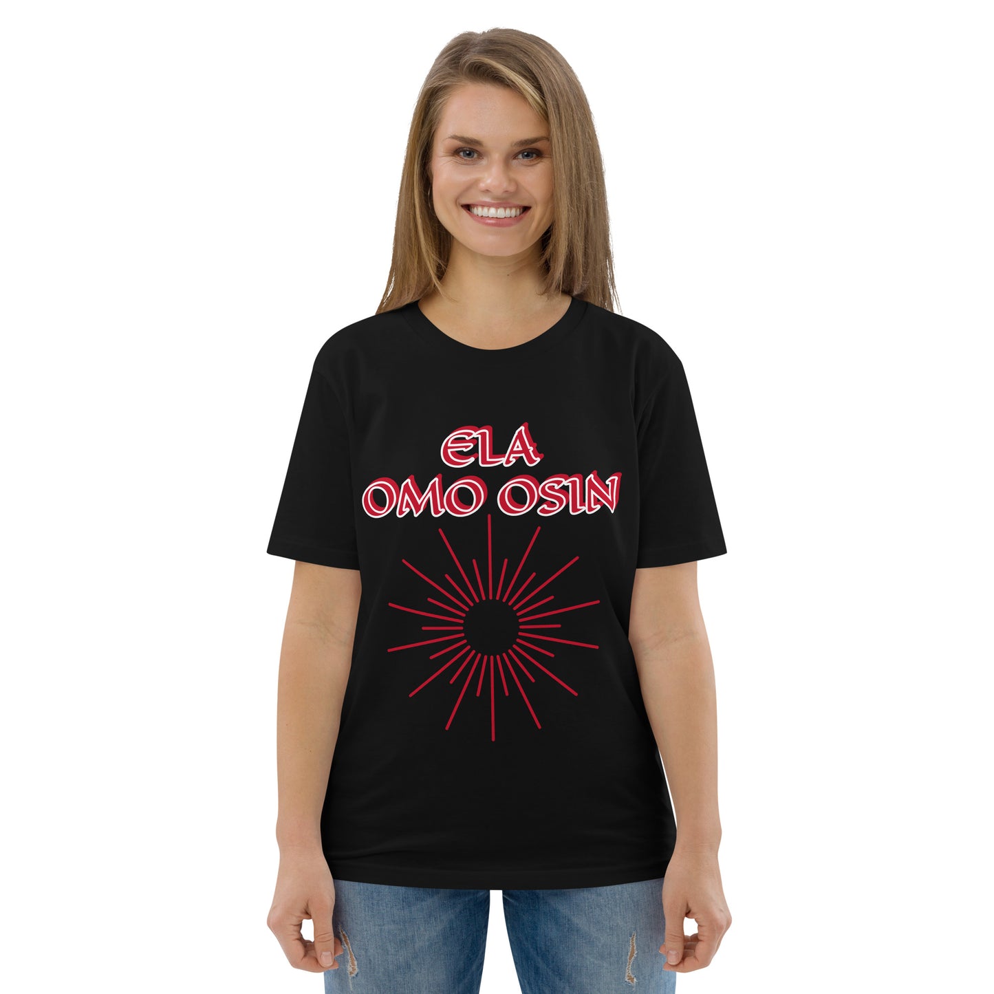 ELA Omo Osin Meji Red Unisex organic cotton t-shirt