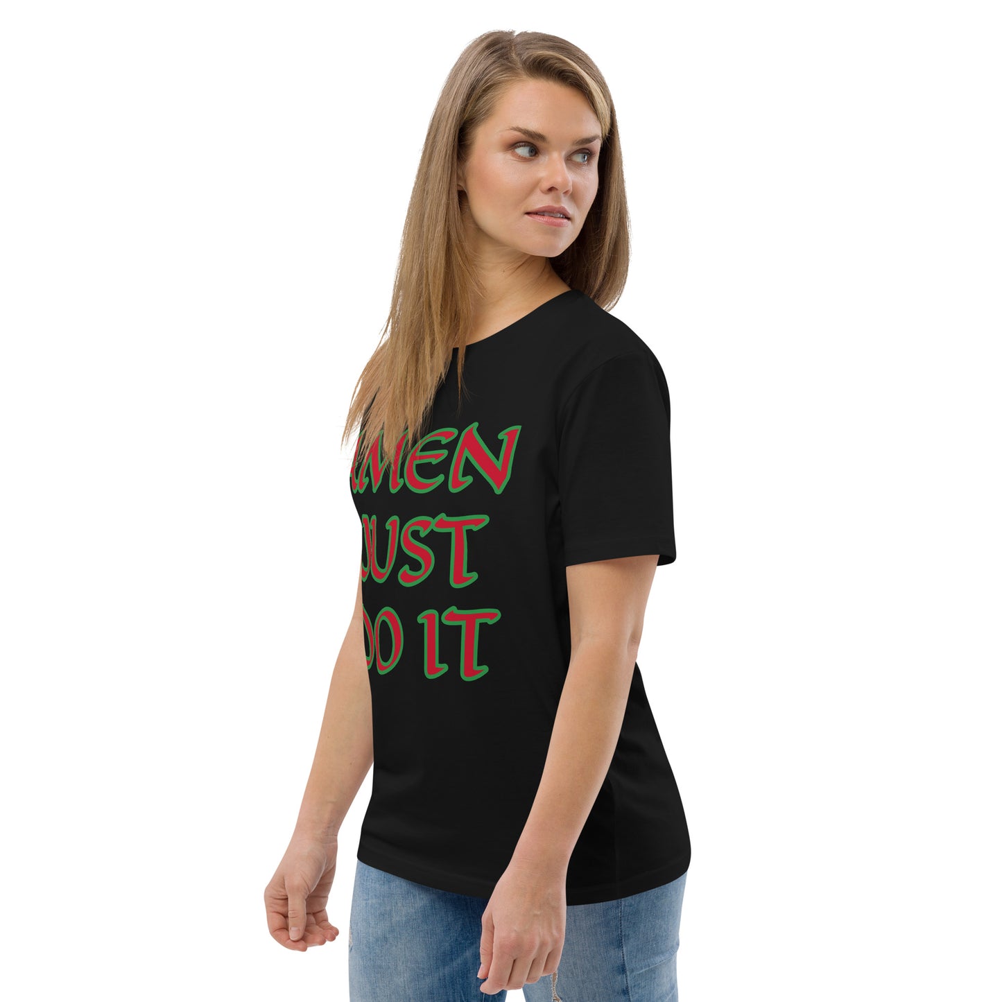 Just Do Amen Red/Green Unisex organic cotton t-shirt