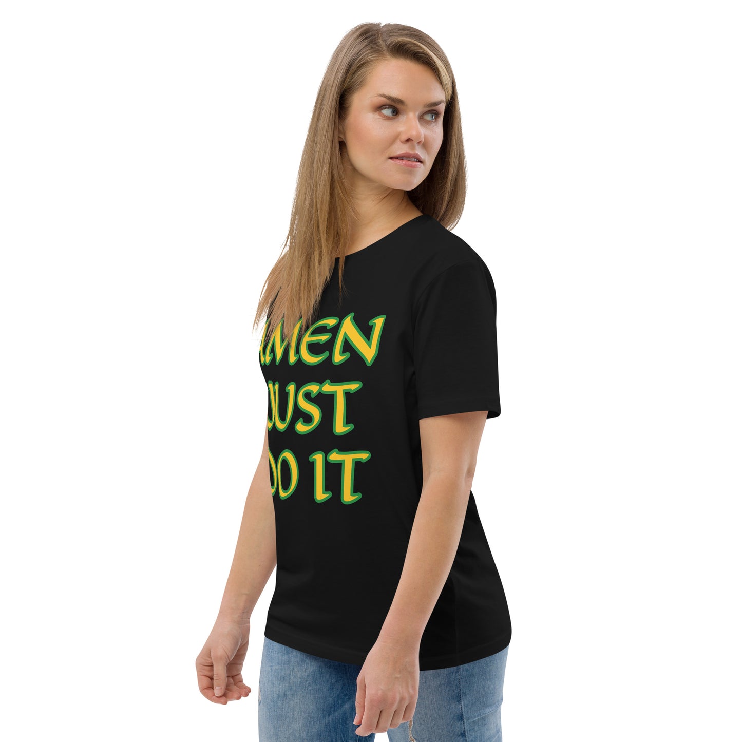 Just Do Amen  Green/Yellow Unisex organic cotton t-shirt