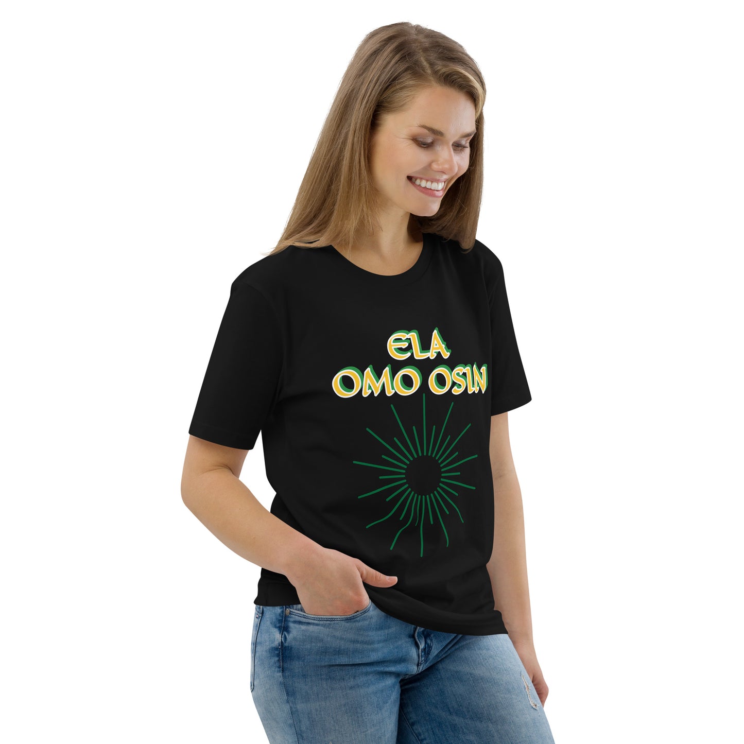 ELA Omo Osin Lucumi Reverse Unisex organic cotton t-shirt