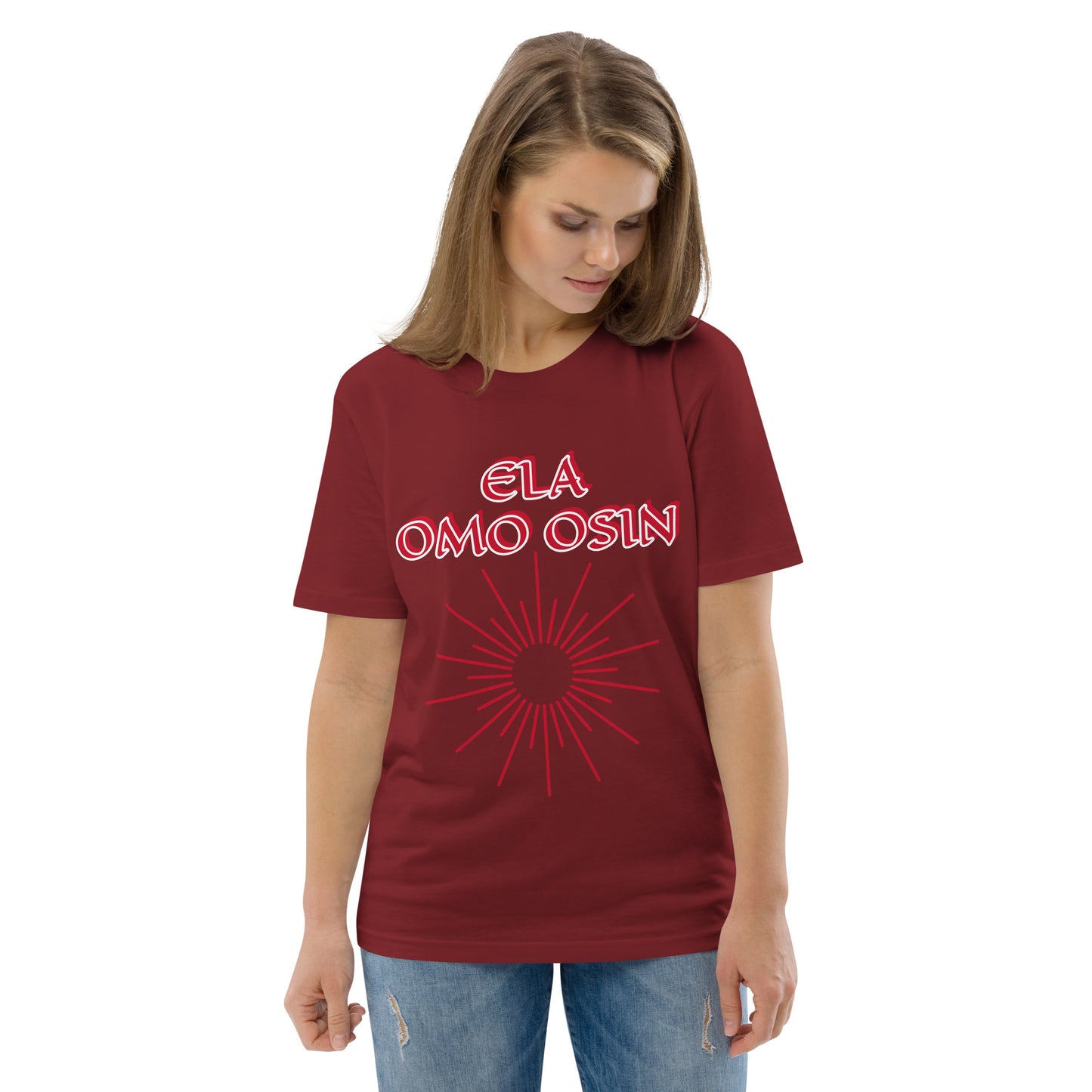 ELA Omo Osin Meji Red Unisex organic cotton t-shirt