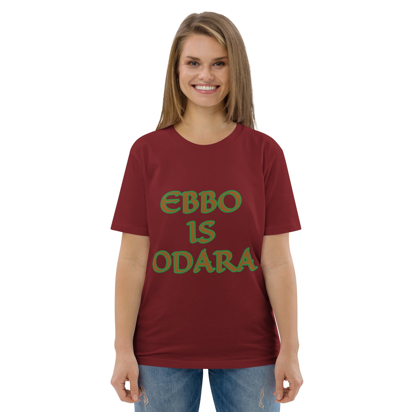 Ebbo is Odara Isese Reverse Unisex organic cotton t-shirt