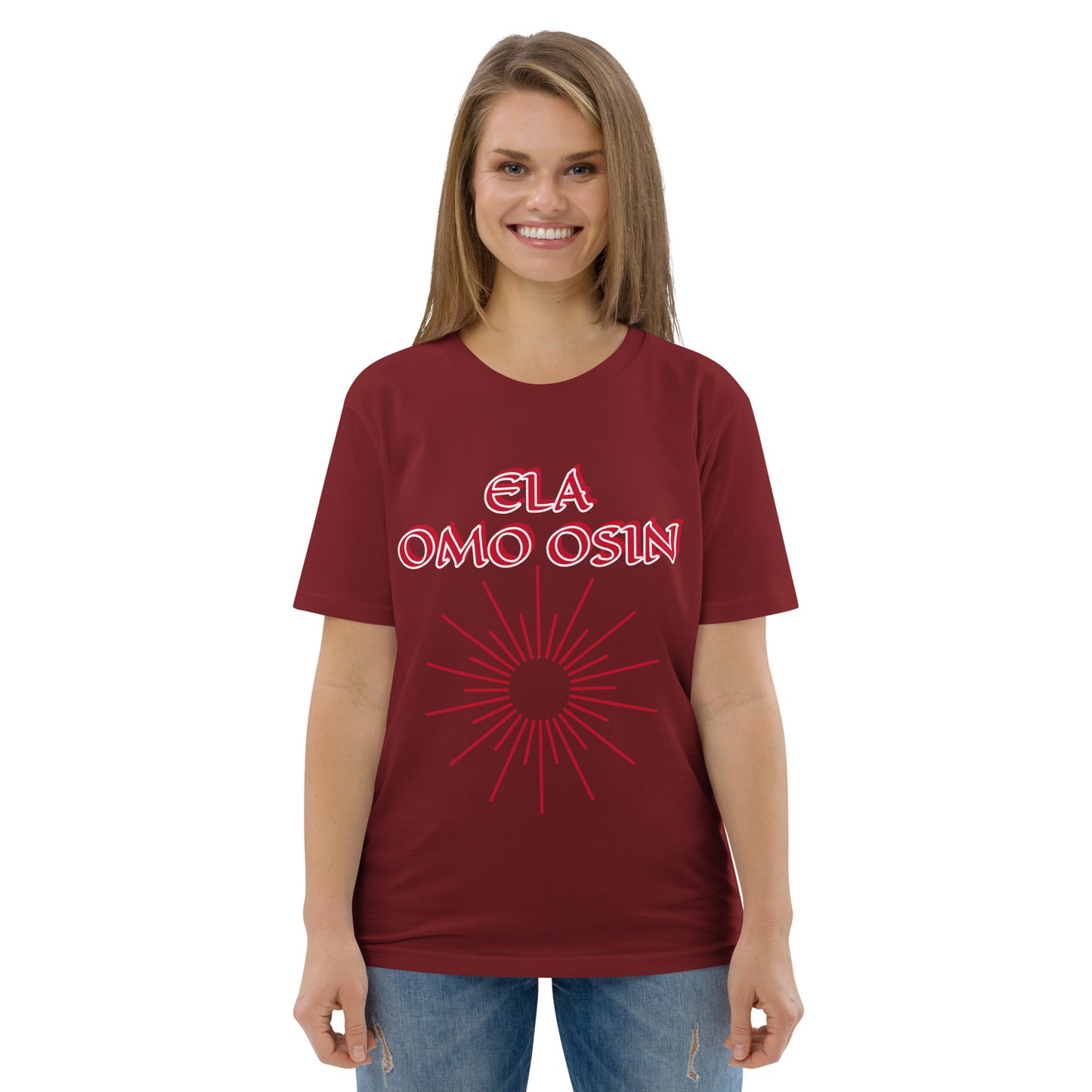 ELA Omo Osin Meji Red Unisex organic cotton t-shirt