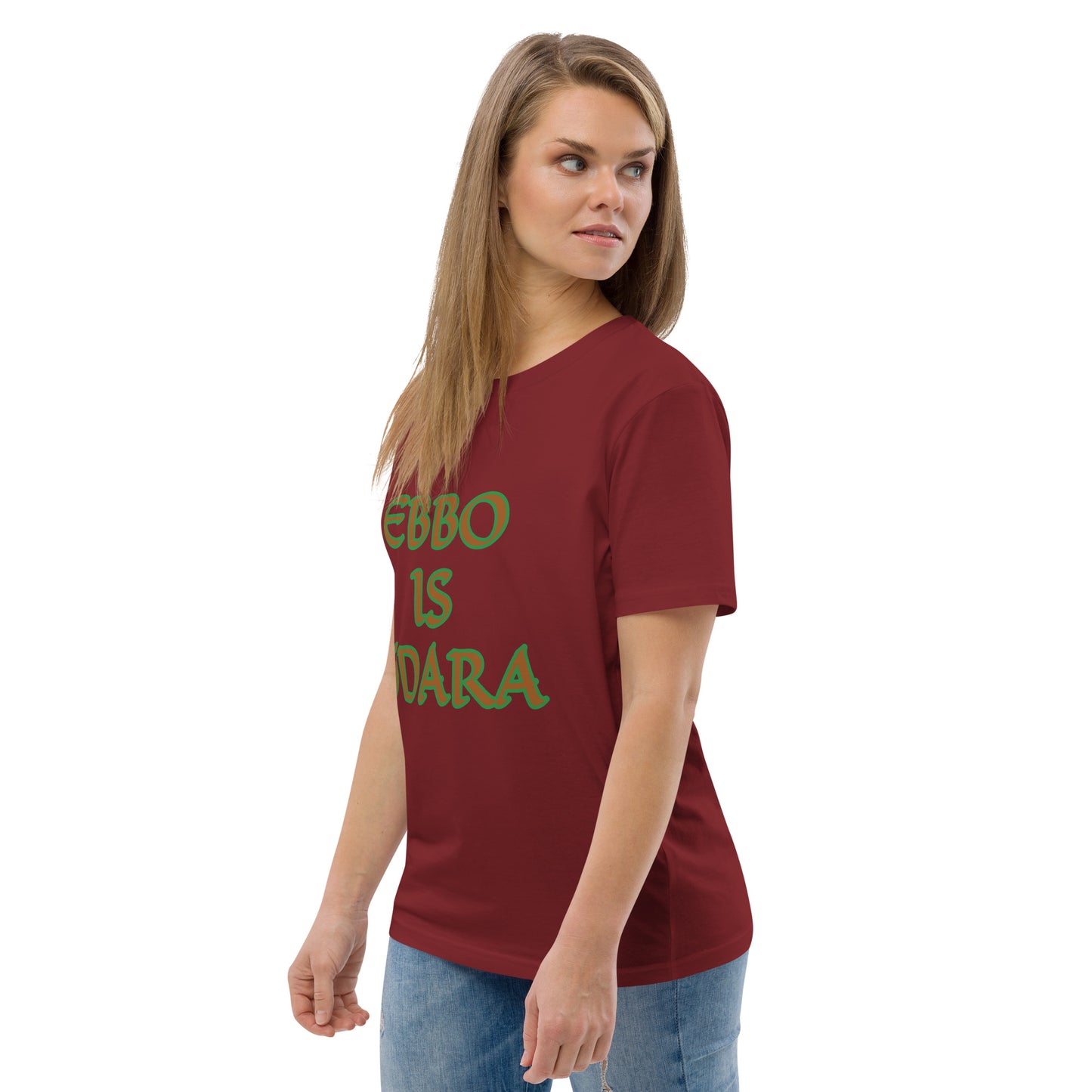 Ebbo is Odara Isese Reverse Unisex organic cotton t-shirt