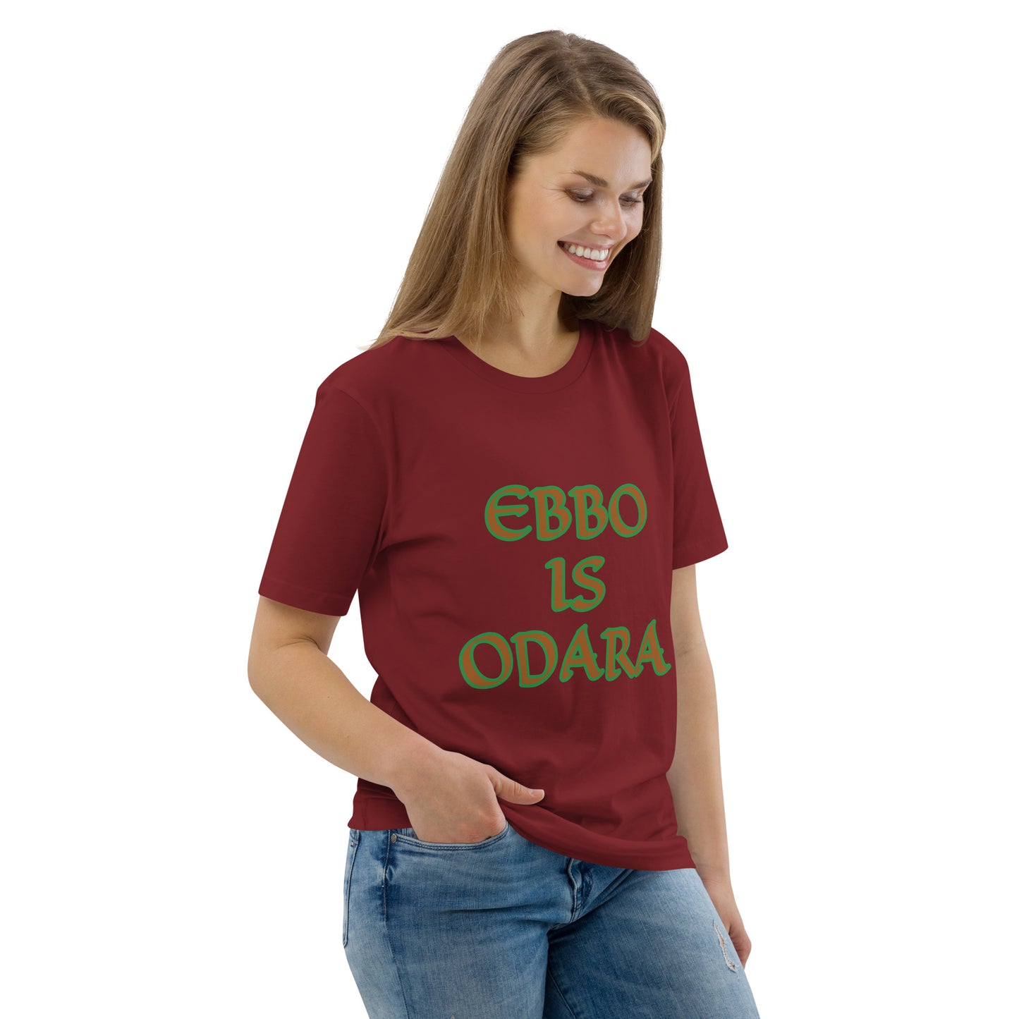 Ebbo is Odara Isese Reverse Unisex organic cotton t-shirt