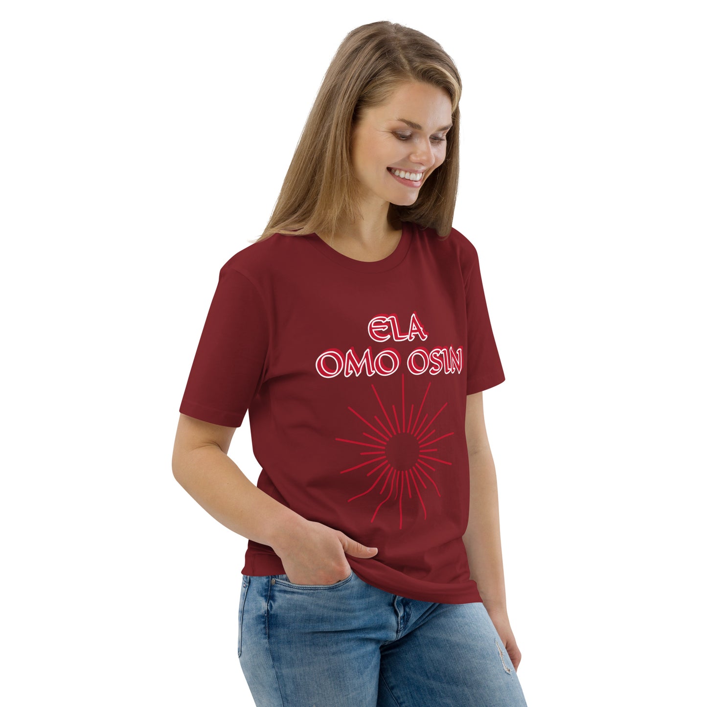 ELA Omo Osin Meji Red Unisex organic cotton t-shirt