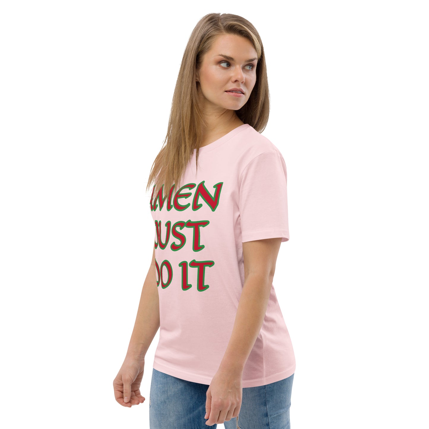 Just Do Amen Red/Green Unisex organic cotton t-shirt