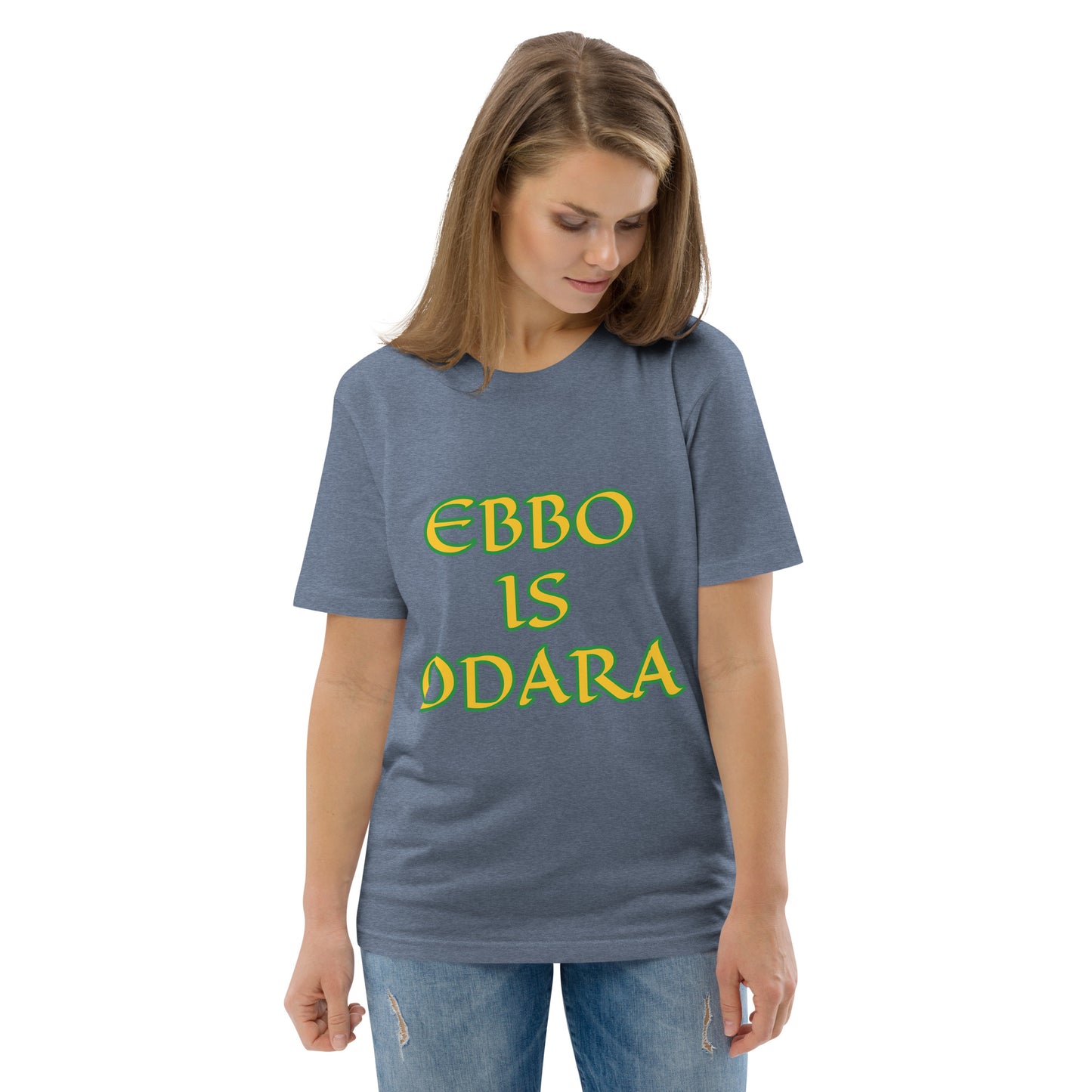 Ebbo is Odara Lucumi Reverse Unisex organic cotton t-shirt