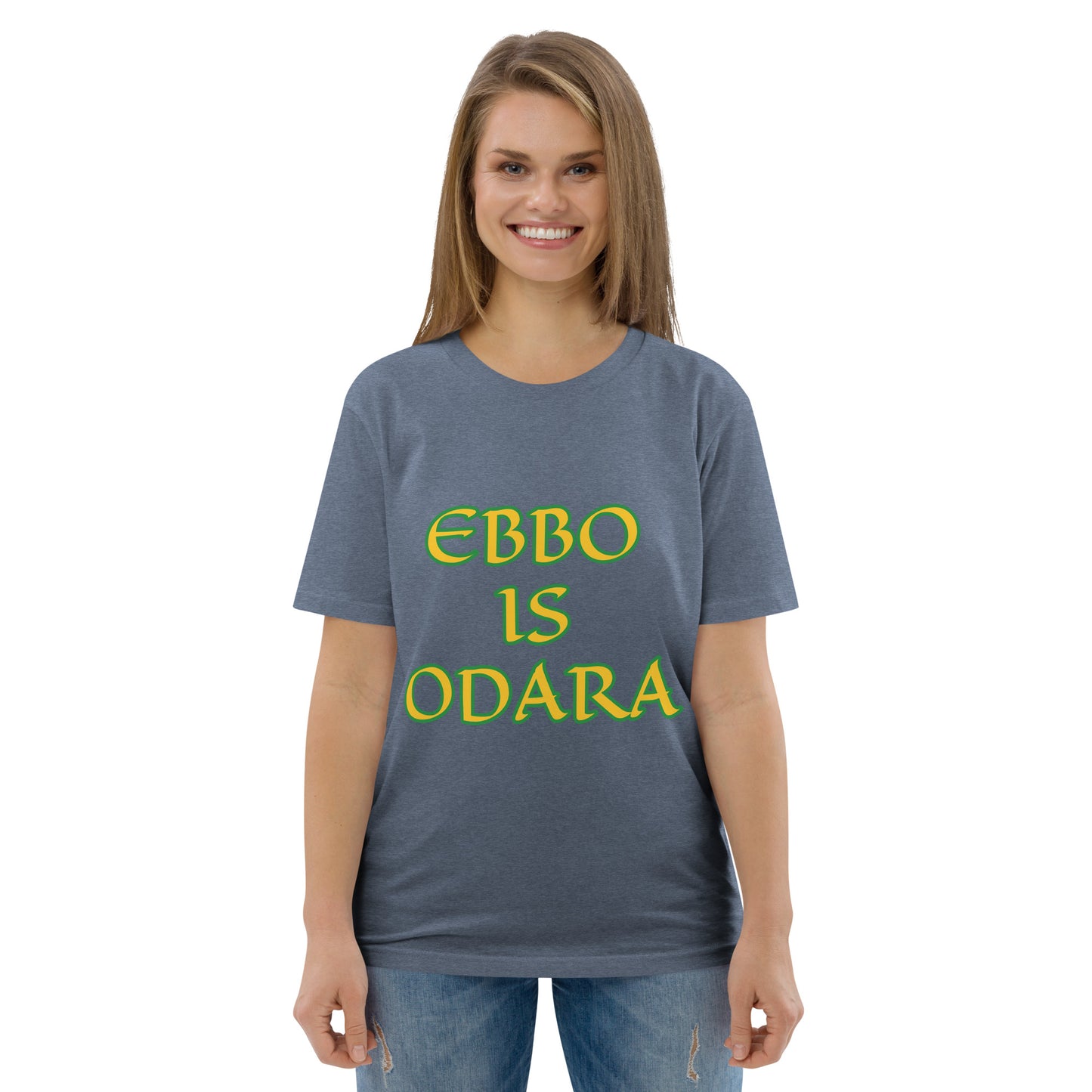 Ebbo is Odara Lucumi Reverse Unisex organic cotton t-shirt