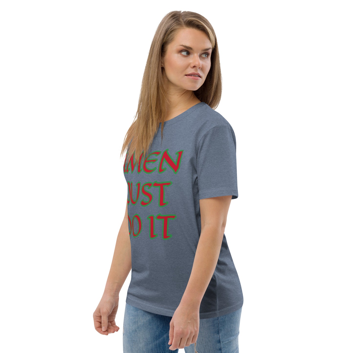 Just Do Amen Red/Green Unisex organic cotton t-shirt