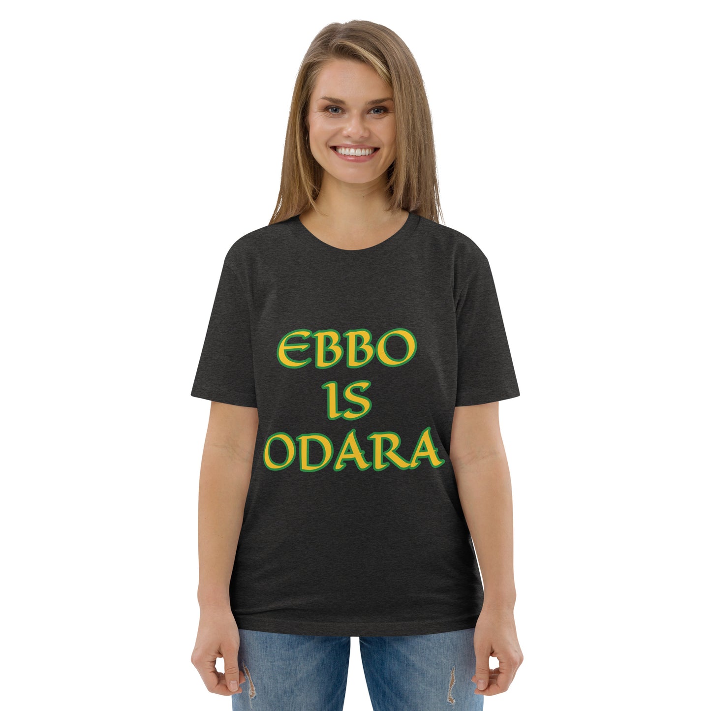 Ebbo is Odara Lucumi Reverse Unisex organic cotton t-shirt