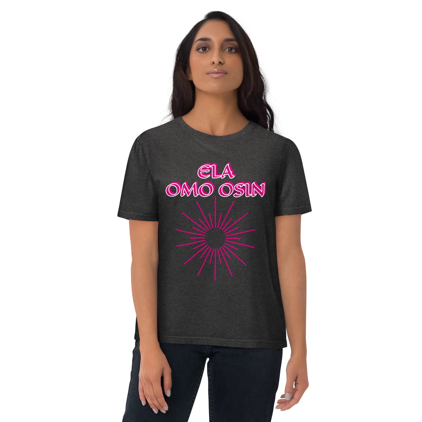 ELA Omo Osin Meji violet Unisex organic cotton t-shirt