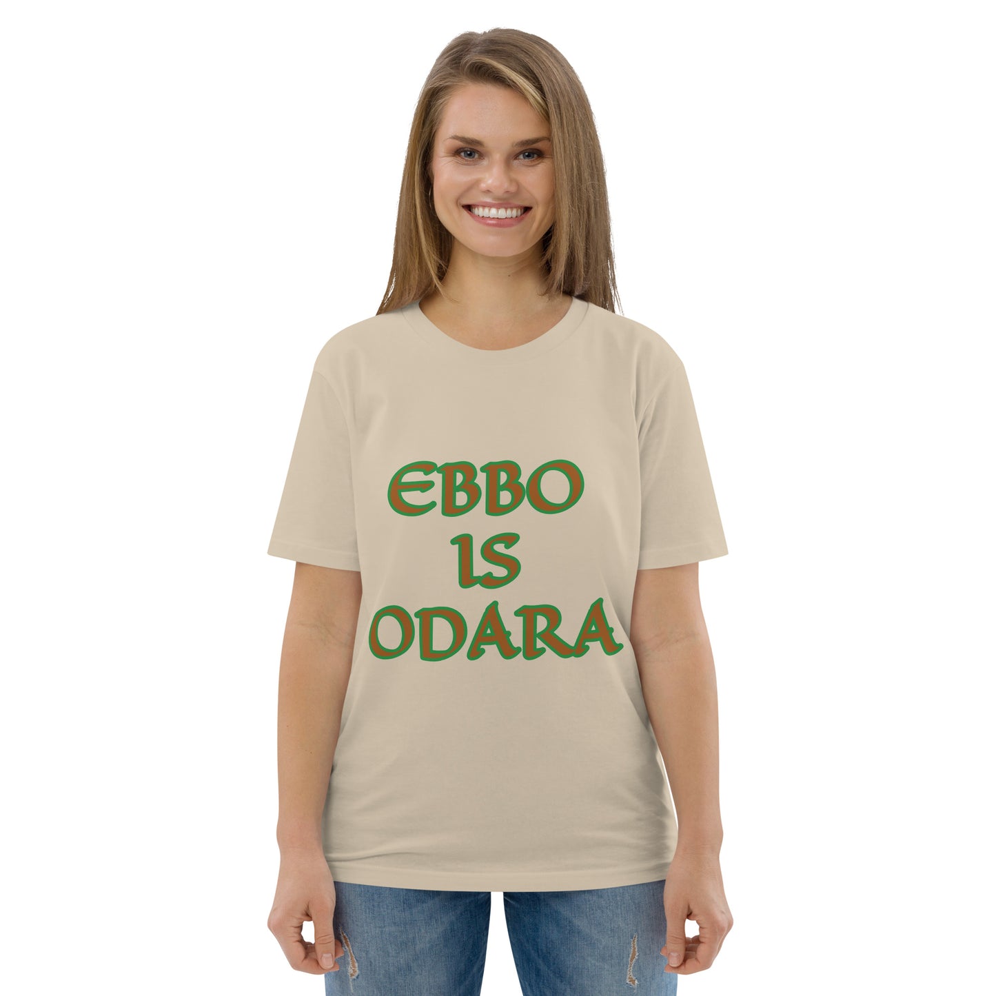 Ebbo is Odara Isese Reverse Unisex organic cotton t-shirt