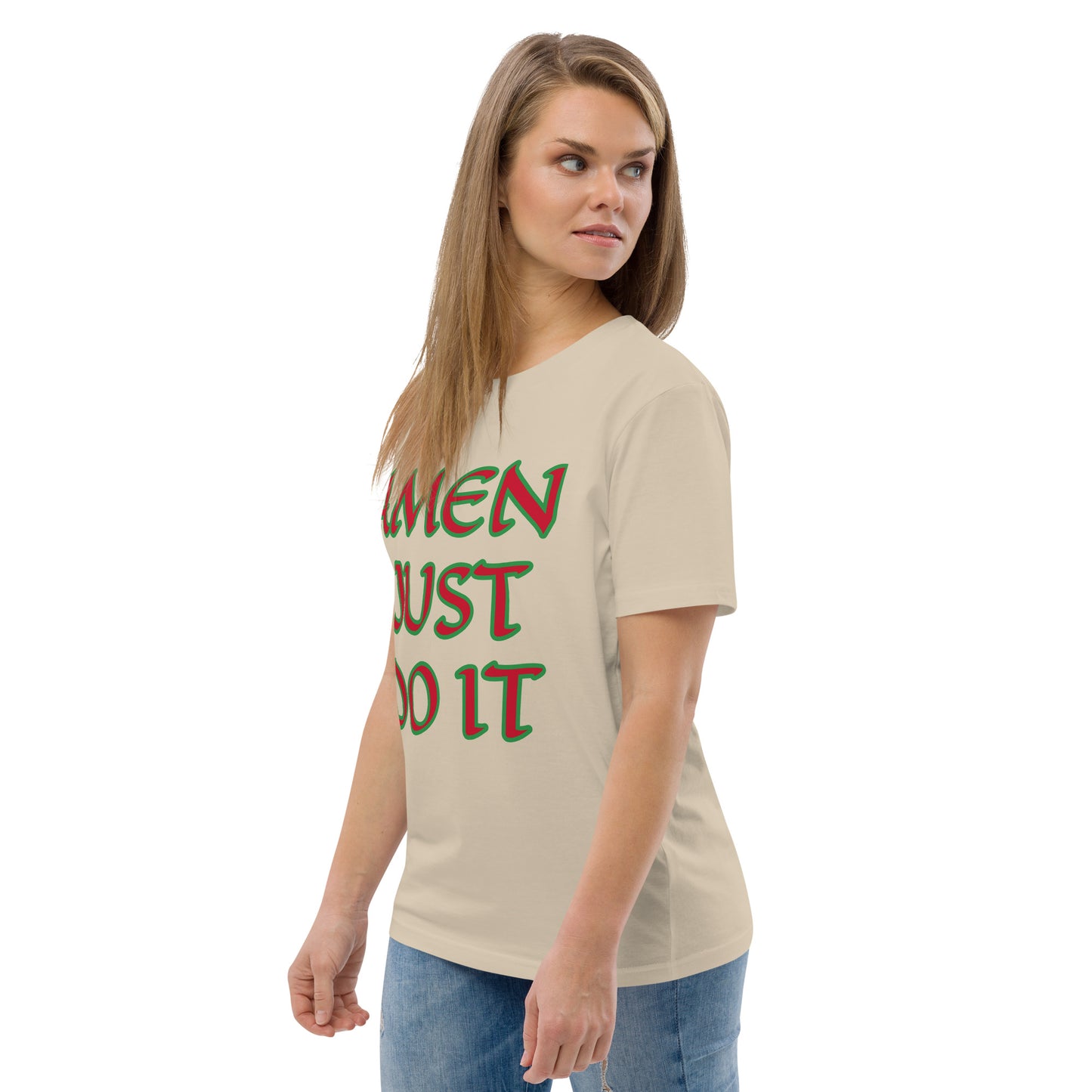 Just Do Amen Red/Green Unisex organic cotton t-shirt