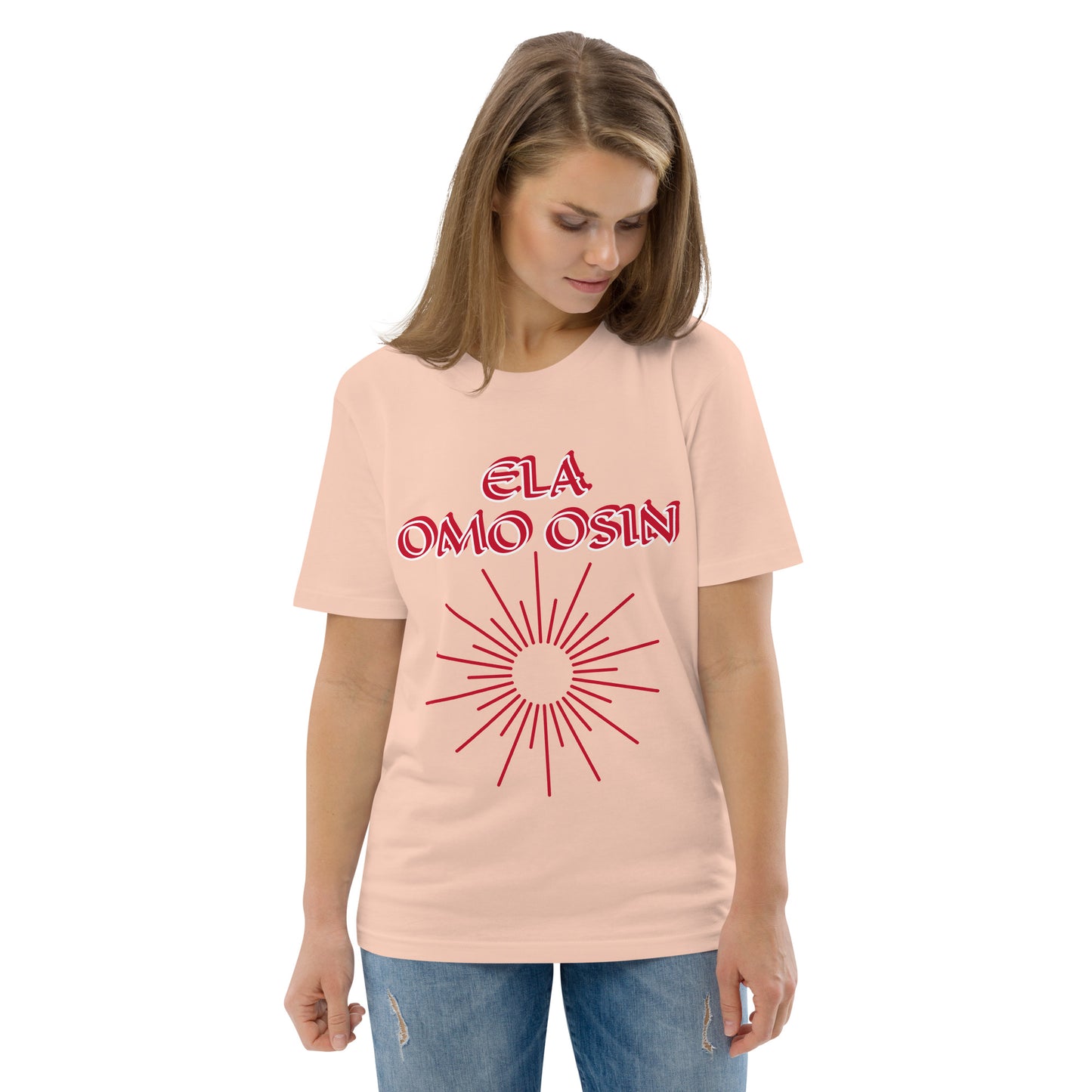 ELA Omo Osin Meji Red Unisex organic cotton t-shirt