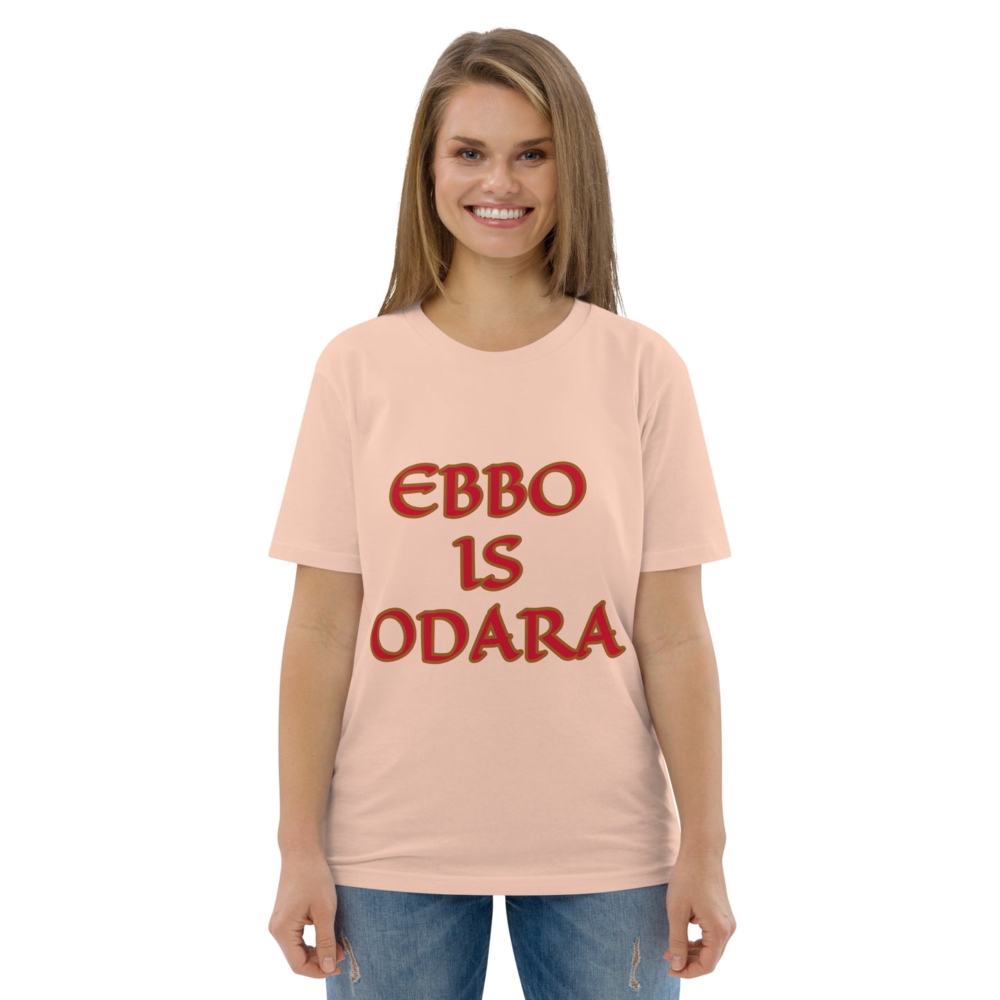 Ebbo is Odara Red Unisex organic cotton t-shirt