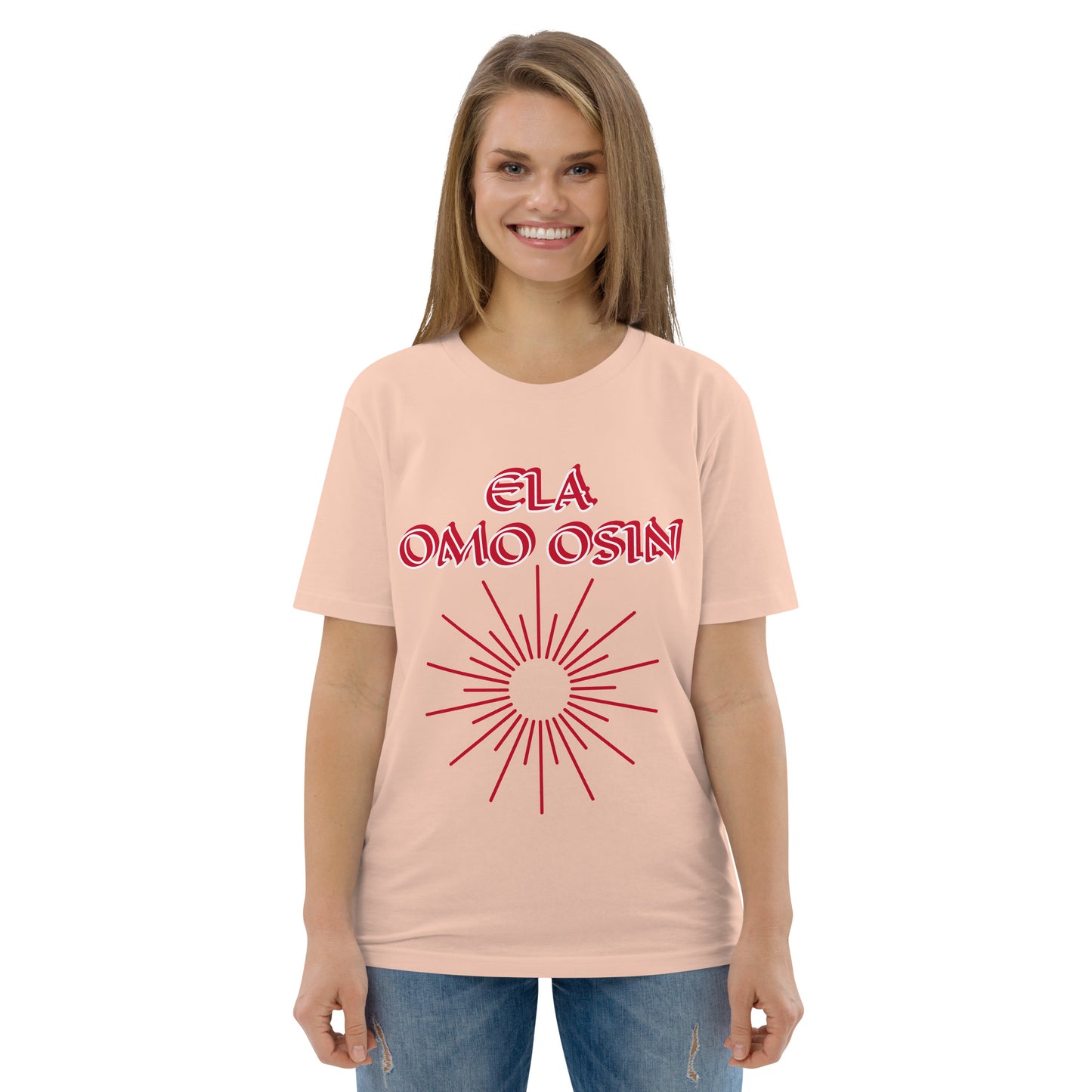 ELA Omo Osin Meji Red Unisex organic cotton t-shirt