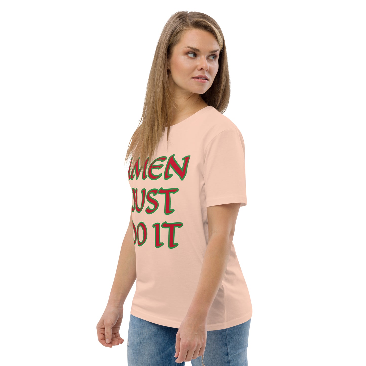 Just Do Amen Red/Green Unisex organic cotton t-shirt