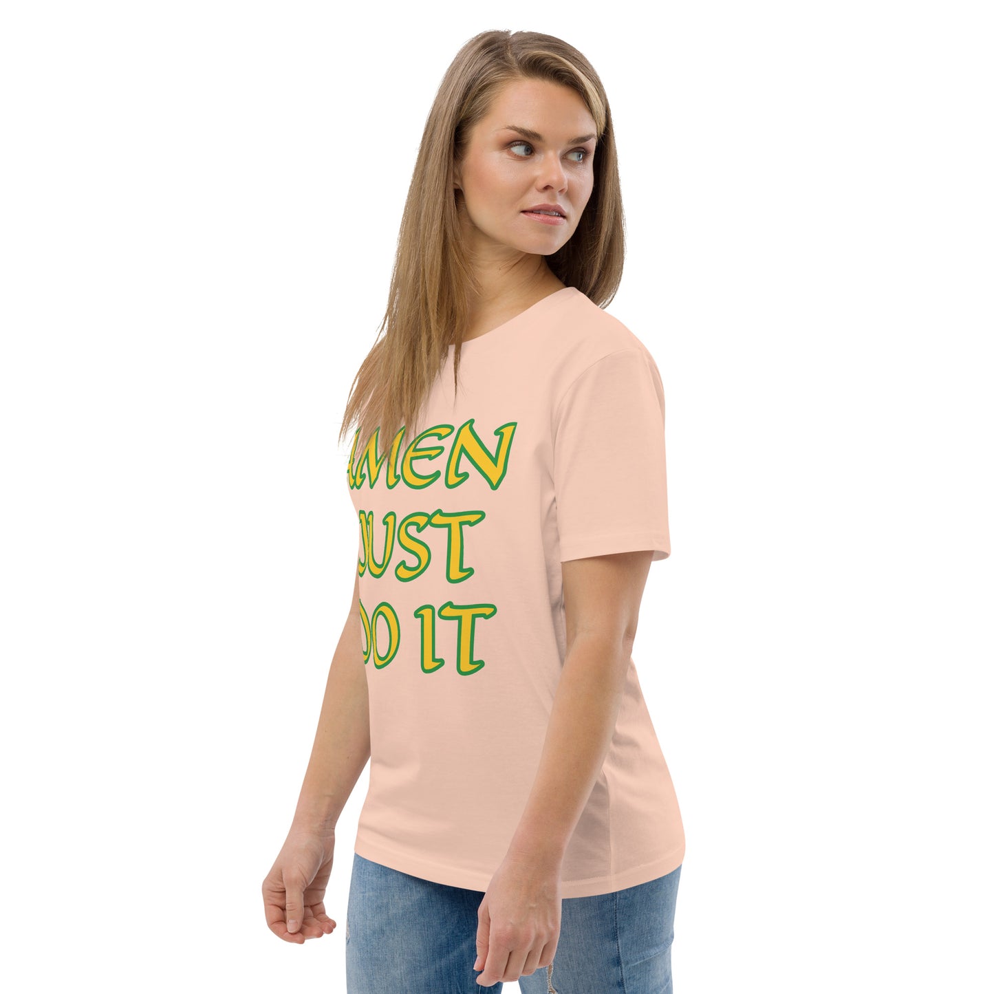 Just Do Amen  Green/Yellow Unisex organic cotton t-shirt