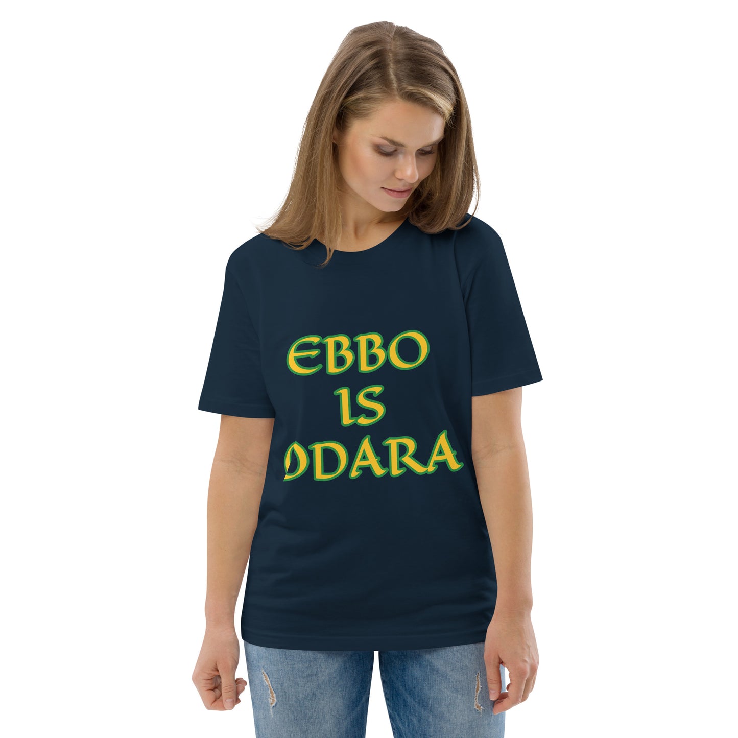 Ebbo is Odara Lucumi Reverse Unisex organic cotton t-shirt