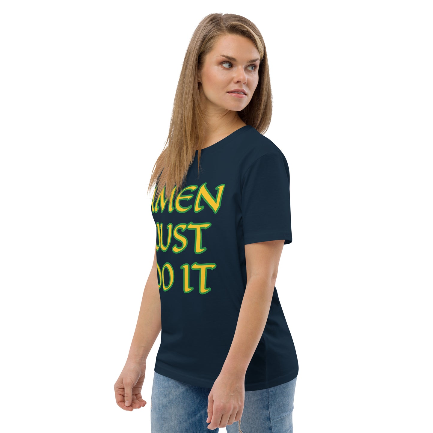 Just Do Amen  Green/Yellow Unisex organic cotton t-shirt