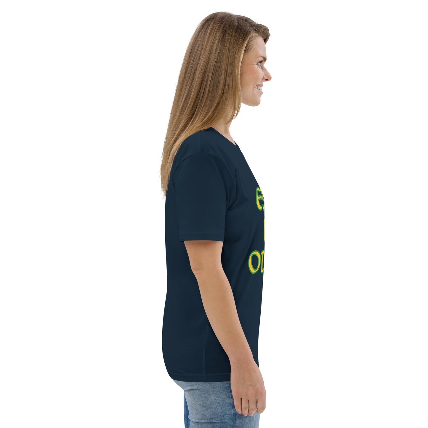 Ebbo is Odara Lucumi Reverse Unisex organic cotton t-shirt