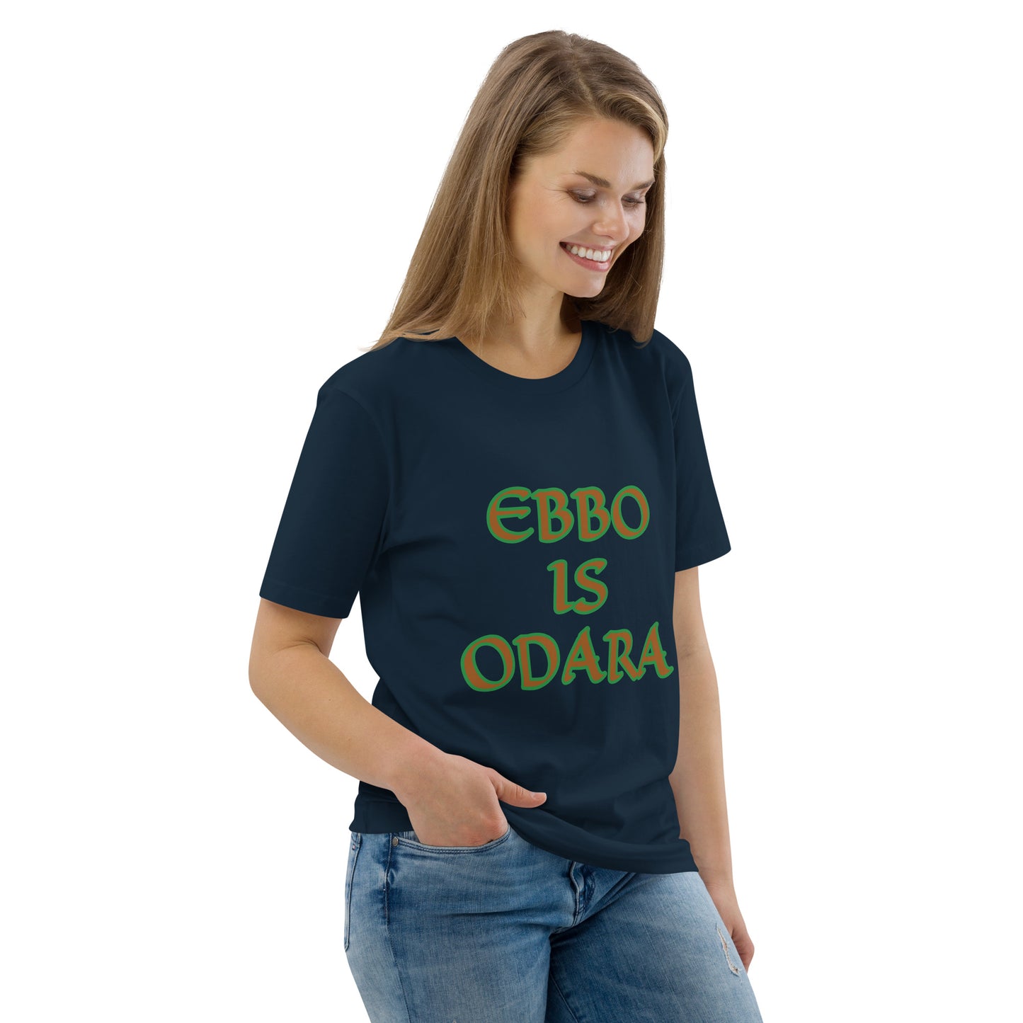 Ebbo is Odara Isese Reverse Unisex organic cotton t-shirt