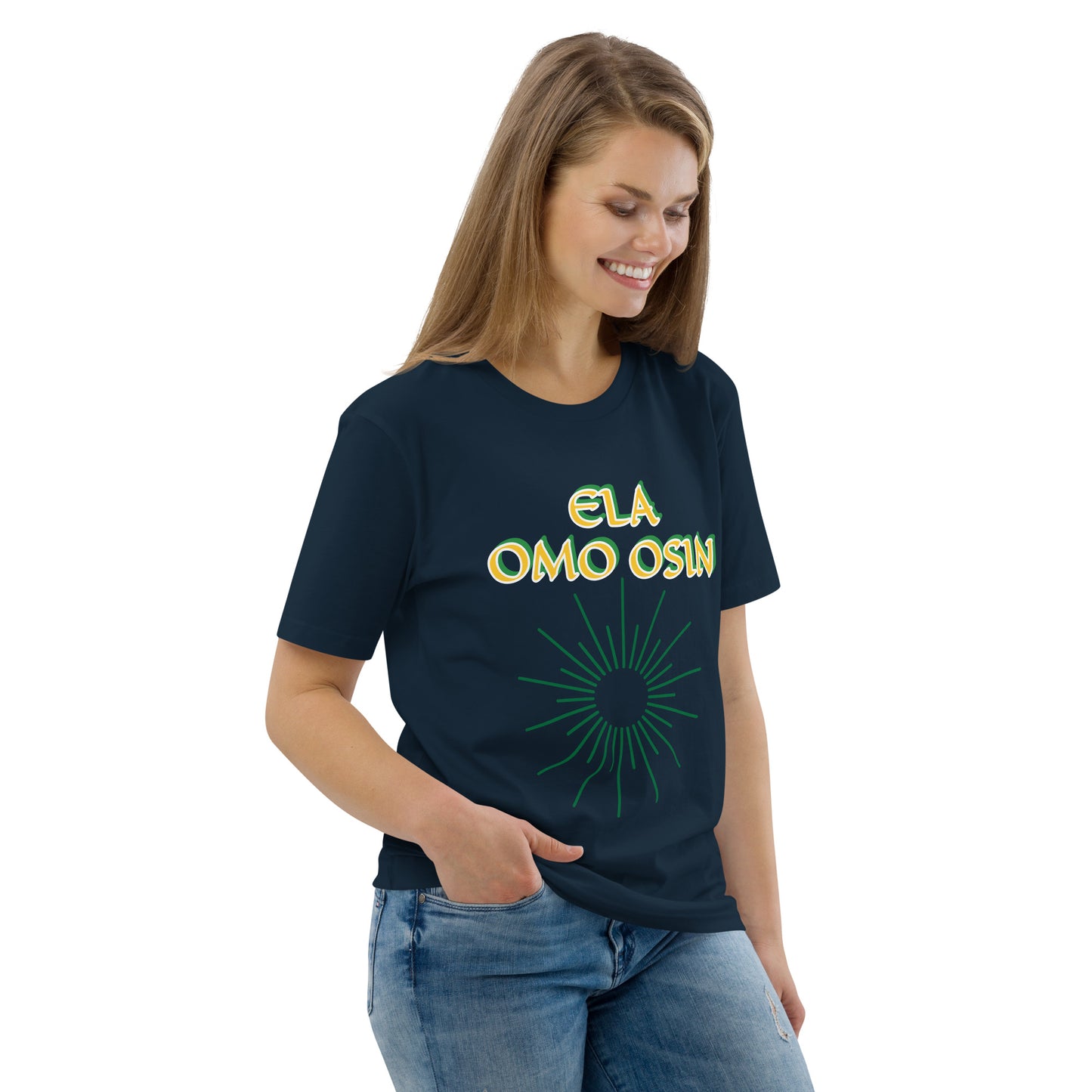 ELA Omo Osin Lucumi Reverse Unisex organic cotton t-shirt