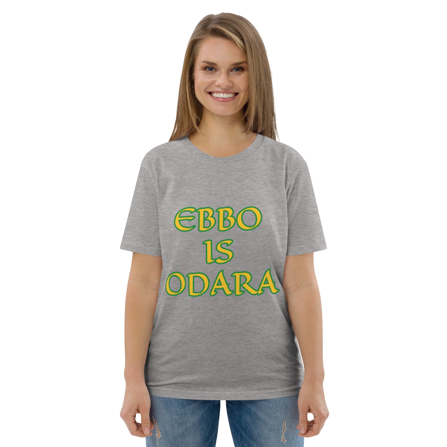 Ebbo is Odara Lucumi Reverse Unisex organic cotton t-shirt